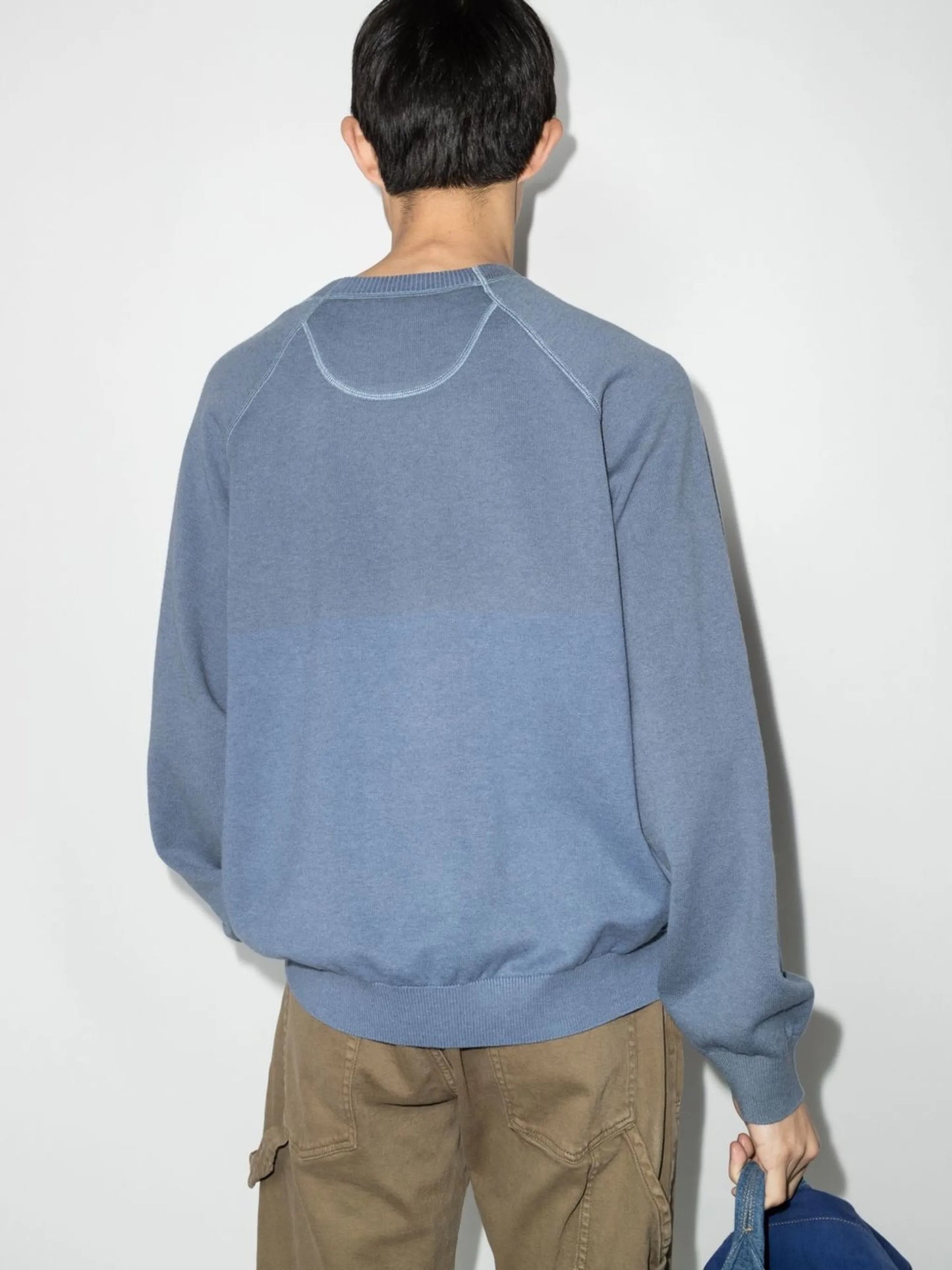 two-tone logo-print sweatshirt