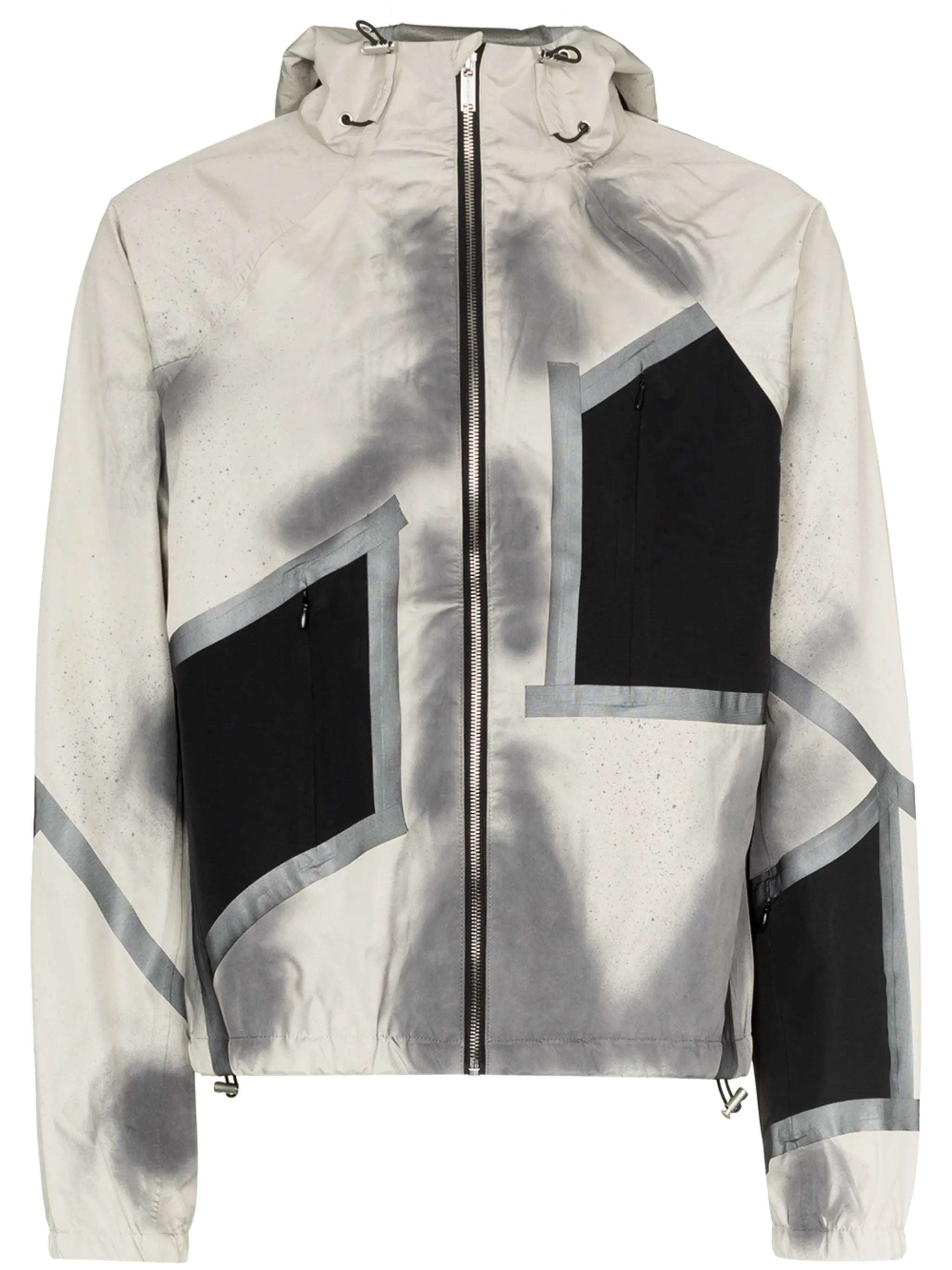 faded-effect hooded jacket