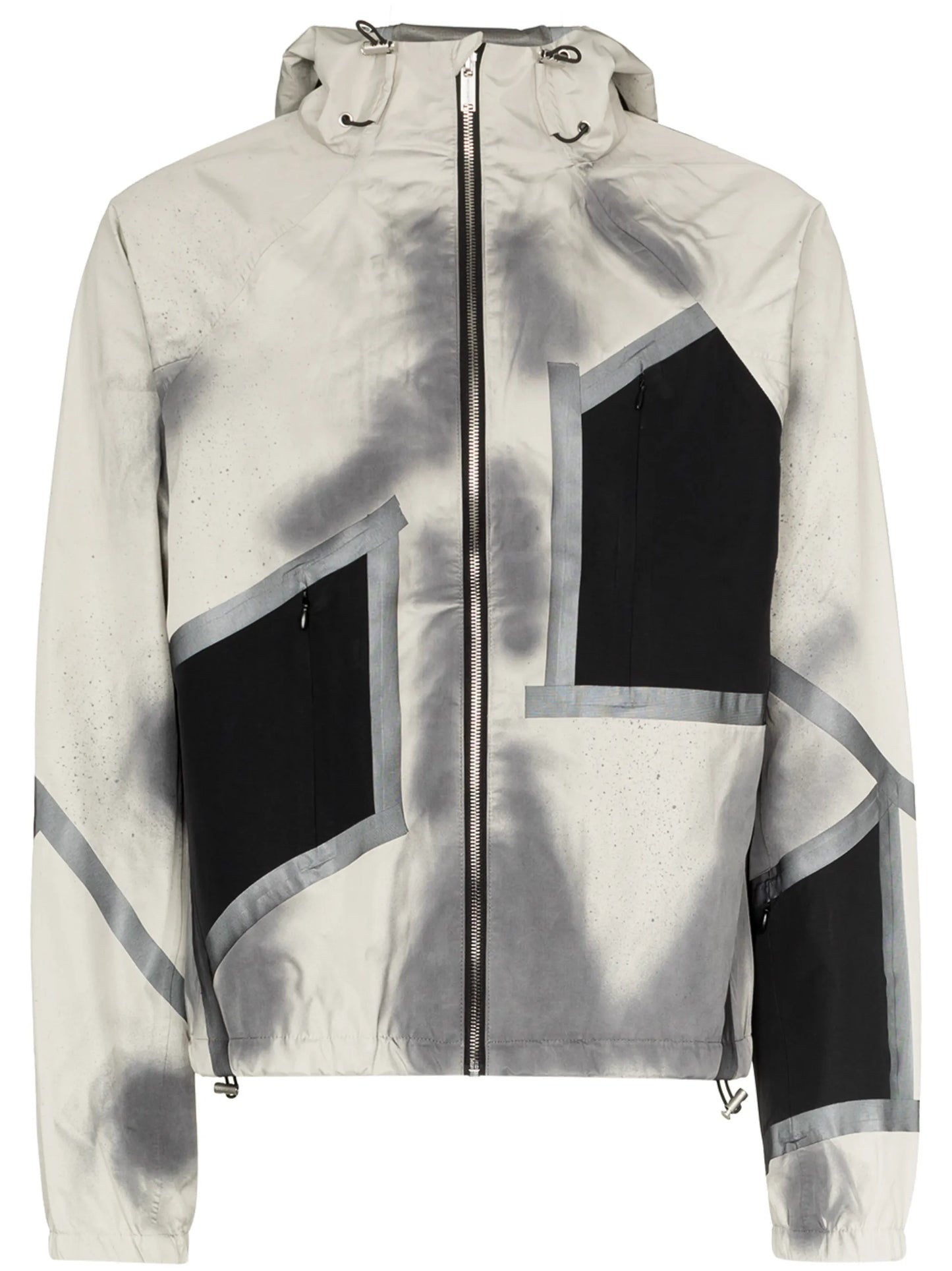 faded-effect hooded jacket