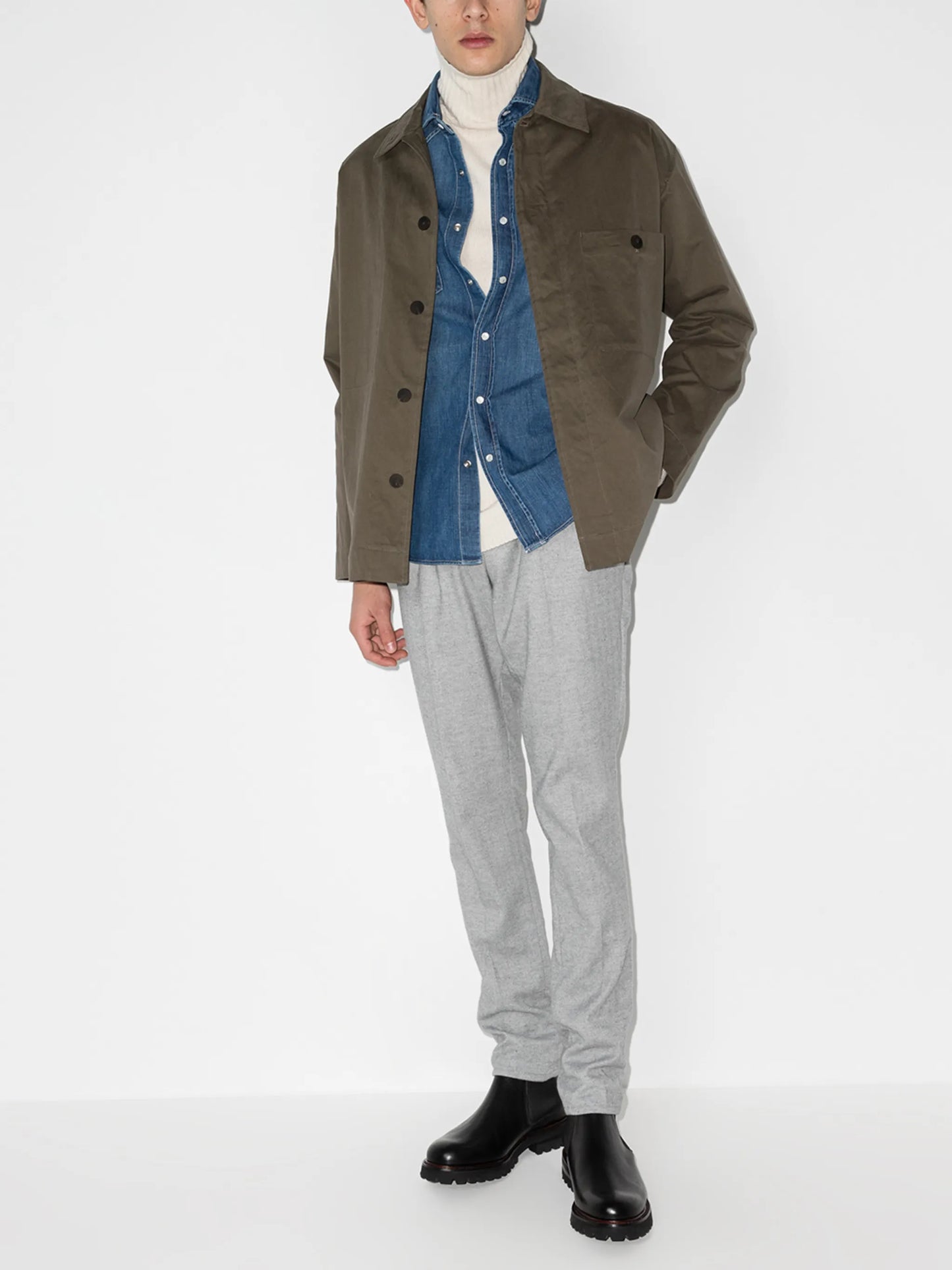 long-sleeve denim jacket