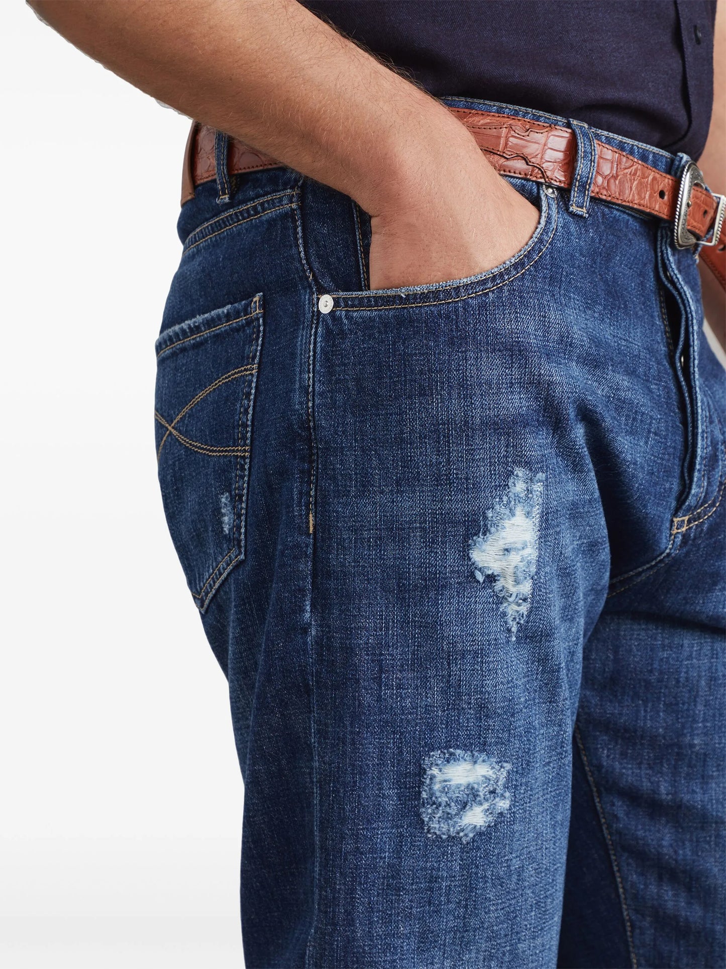 embroidered jeans