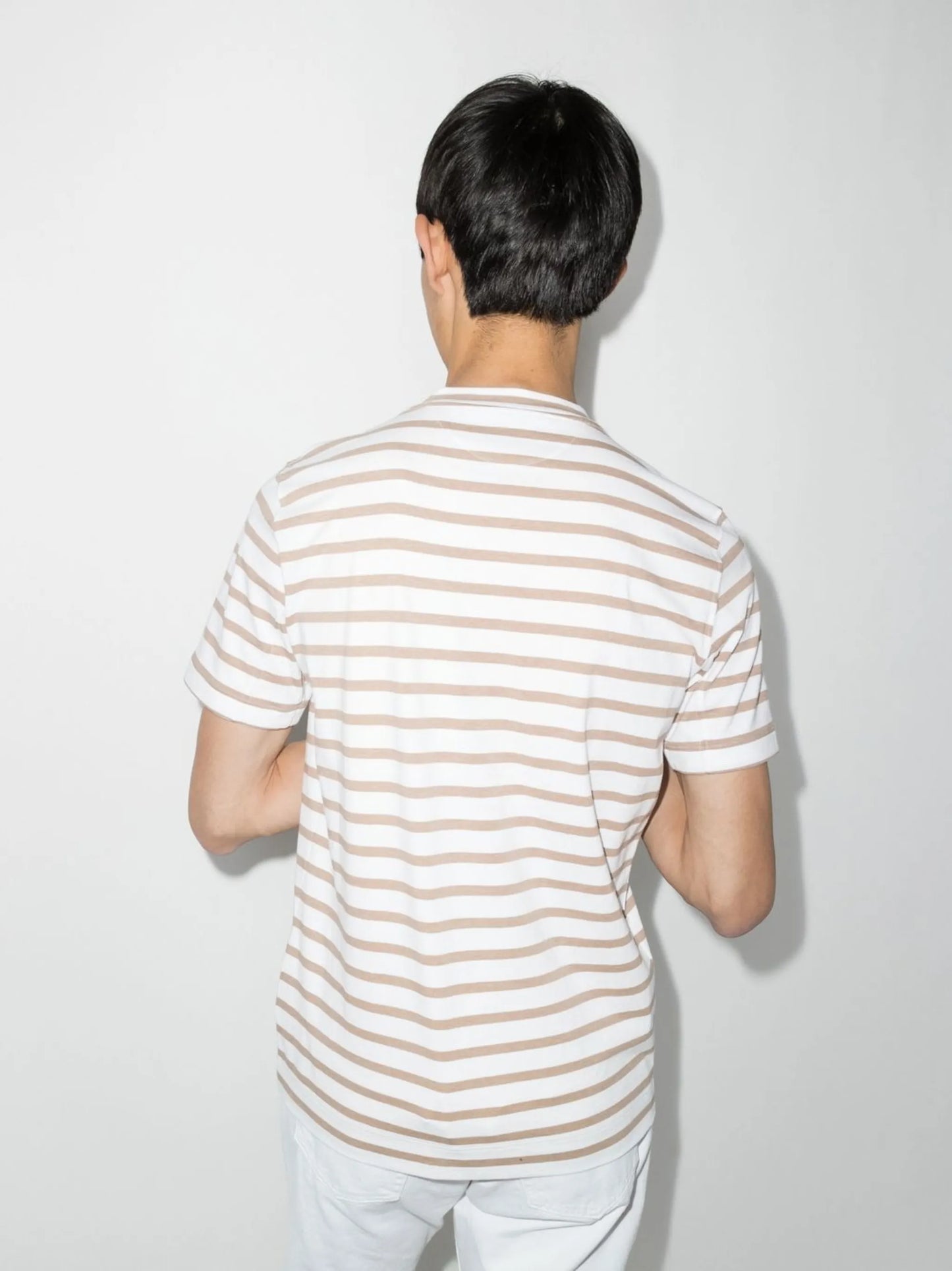 striped logo-print T-shirt
