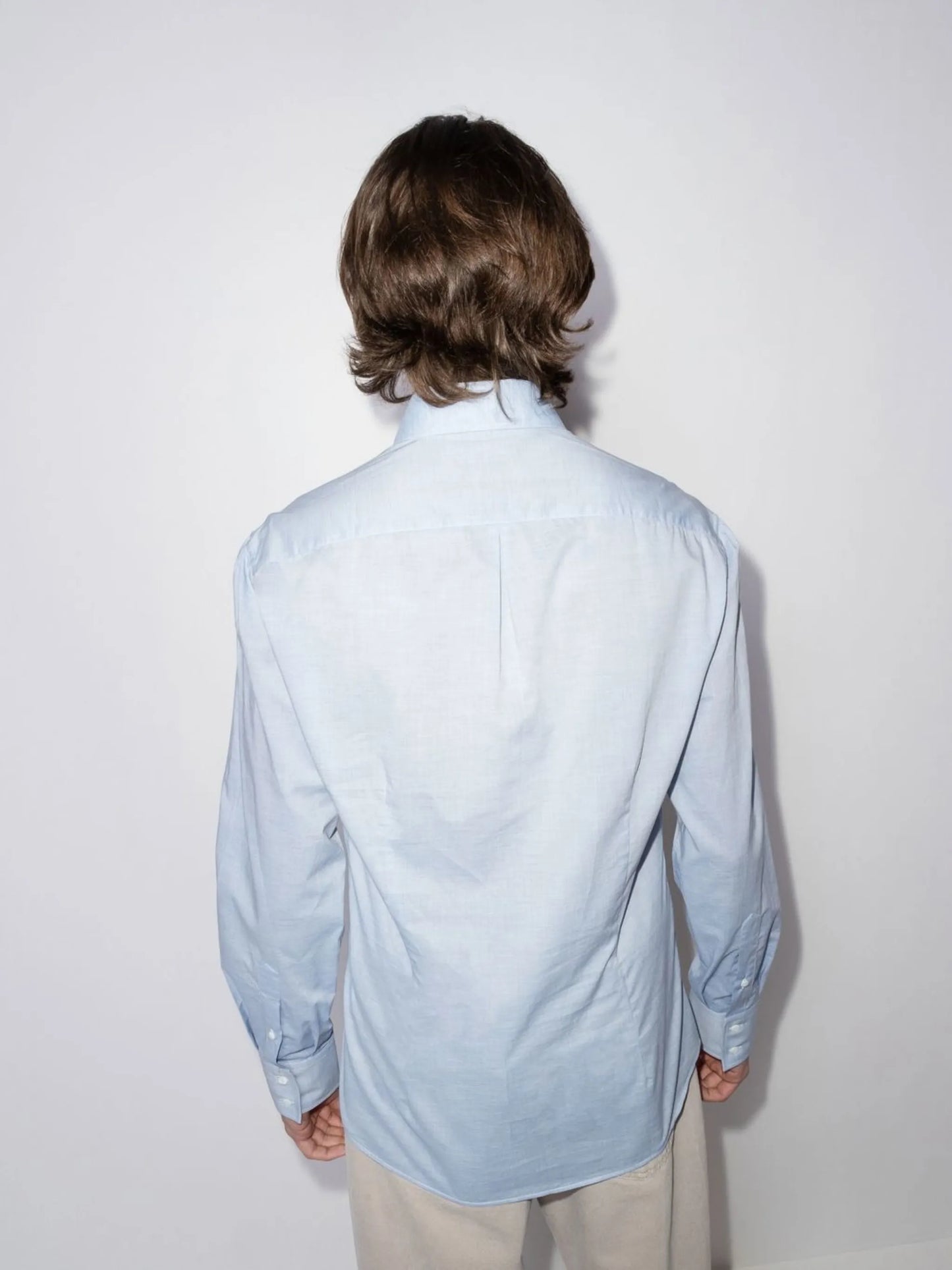 button-down long-sleeved shirt