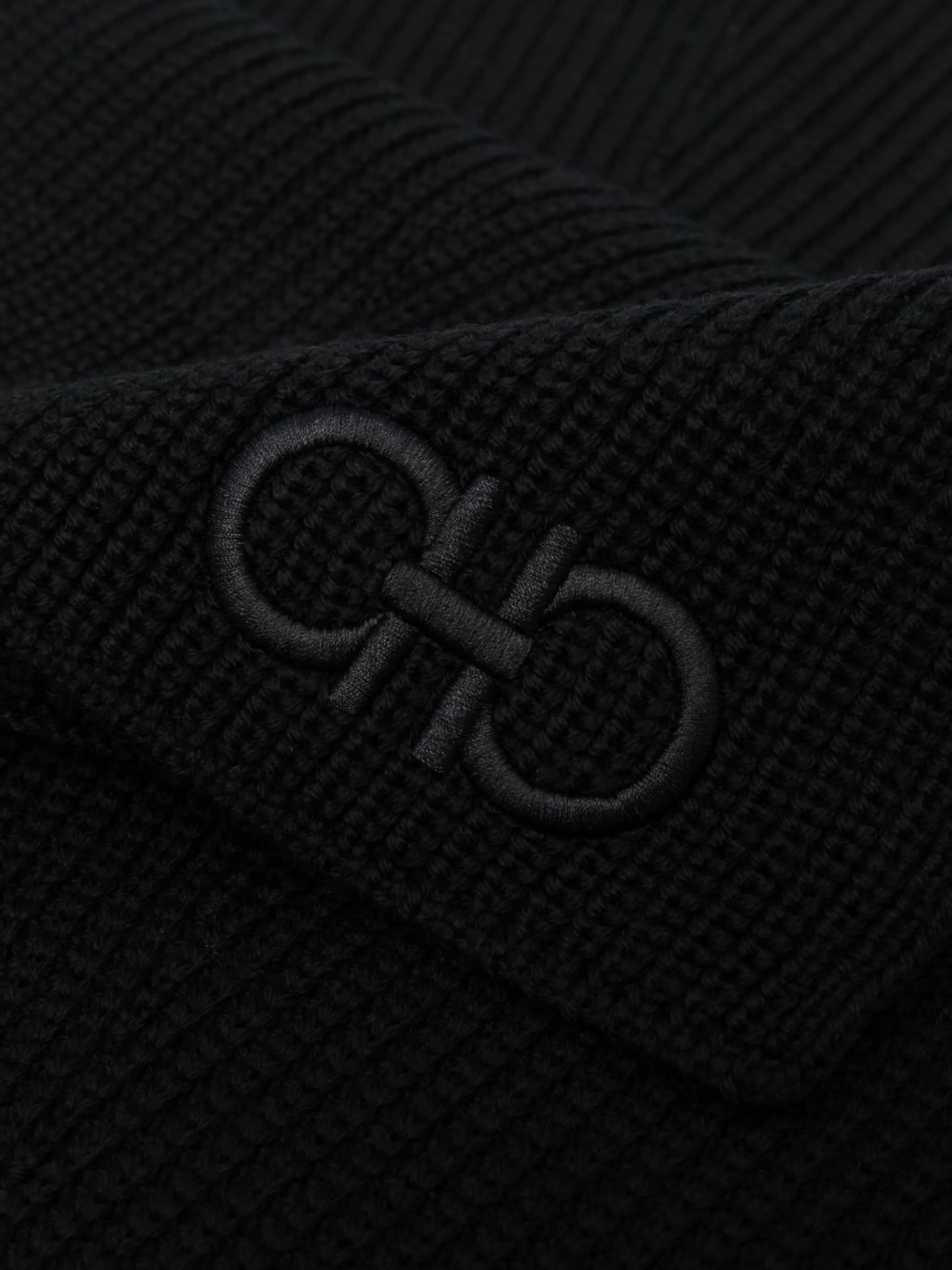 embroidered logo scarf