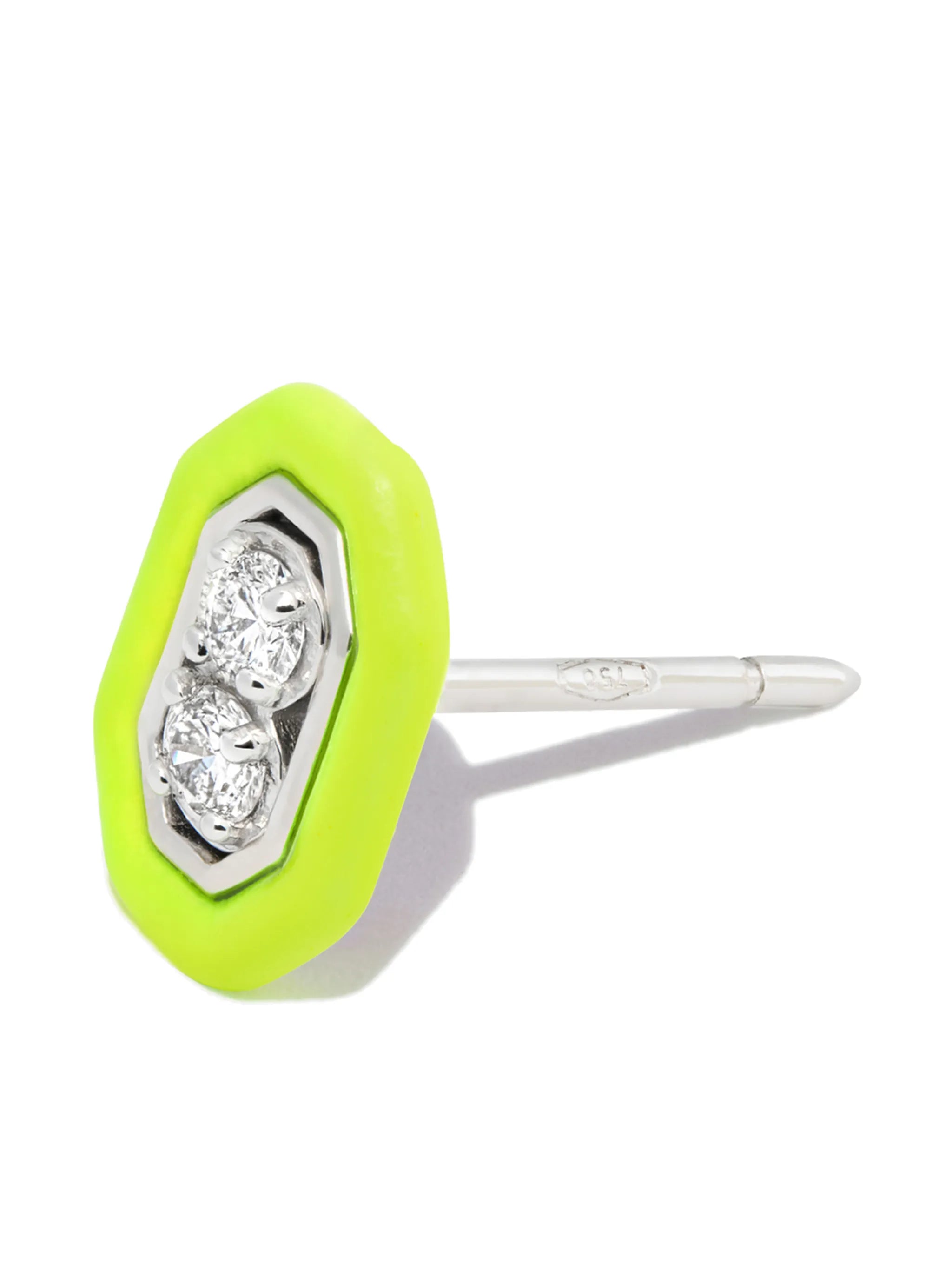 18kt white gold Roma diamond stud earring