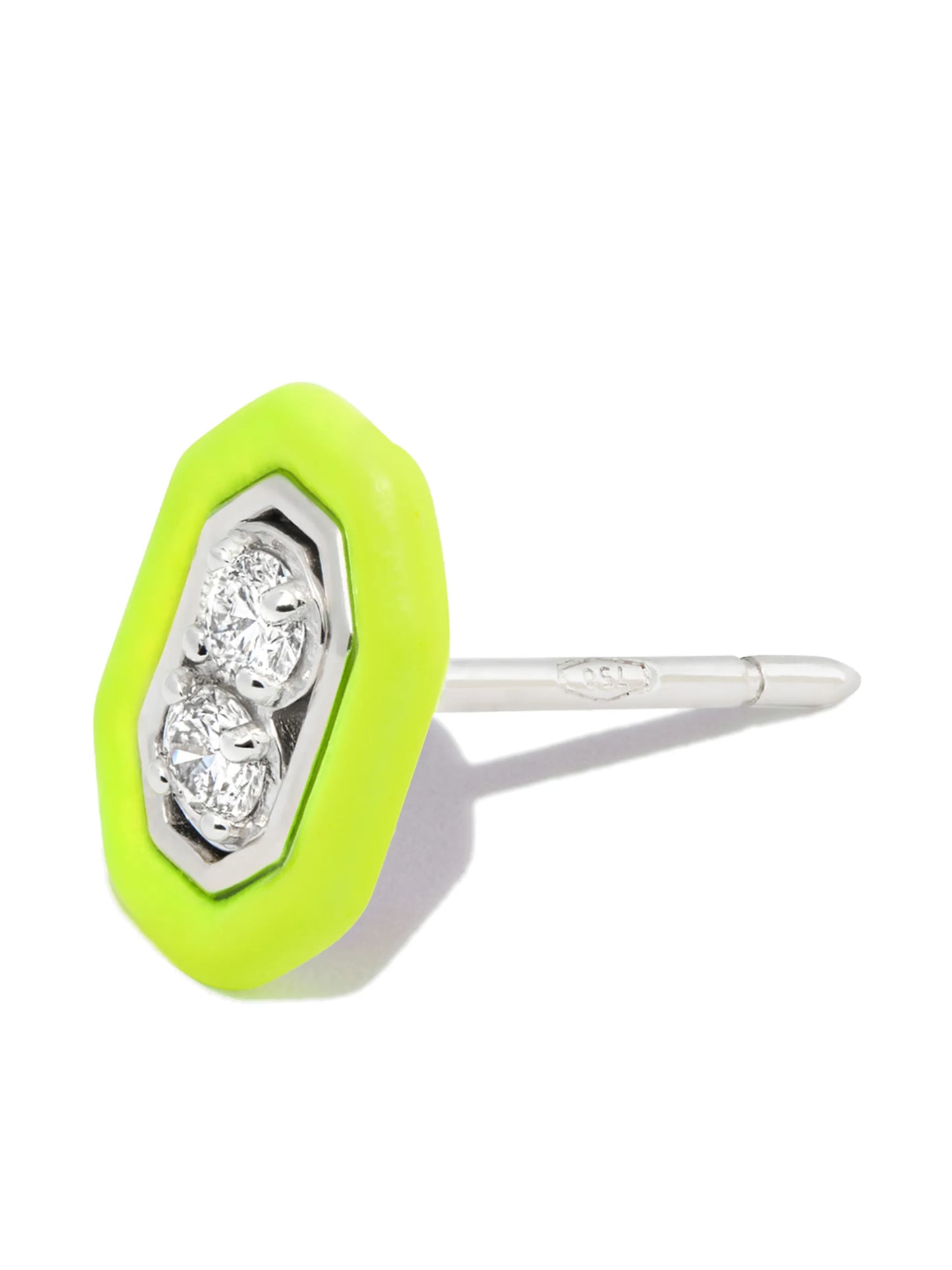 18kt white gold Roma diamond stud earring