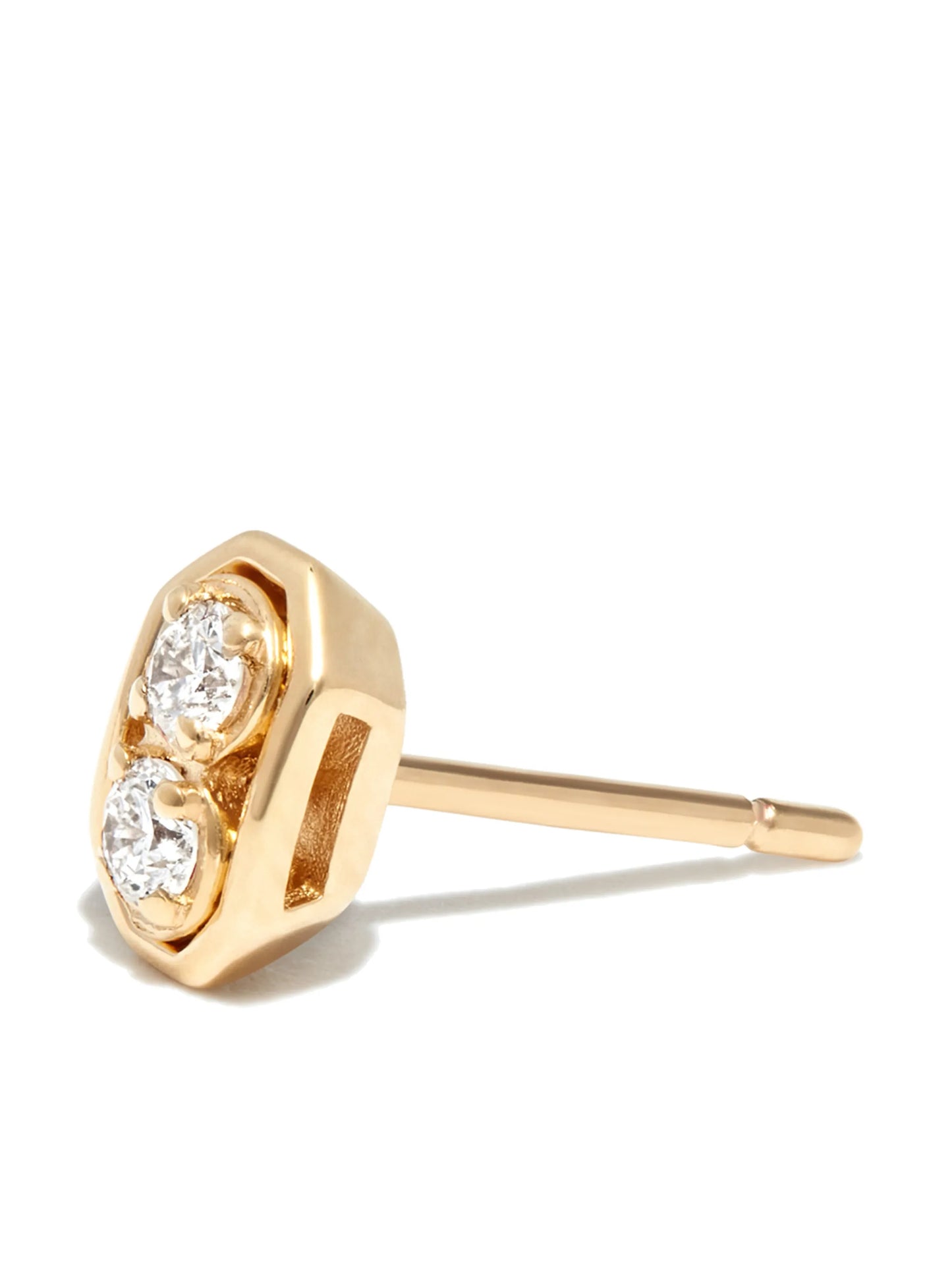 18kt yellow gold diamond stud earring
