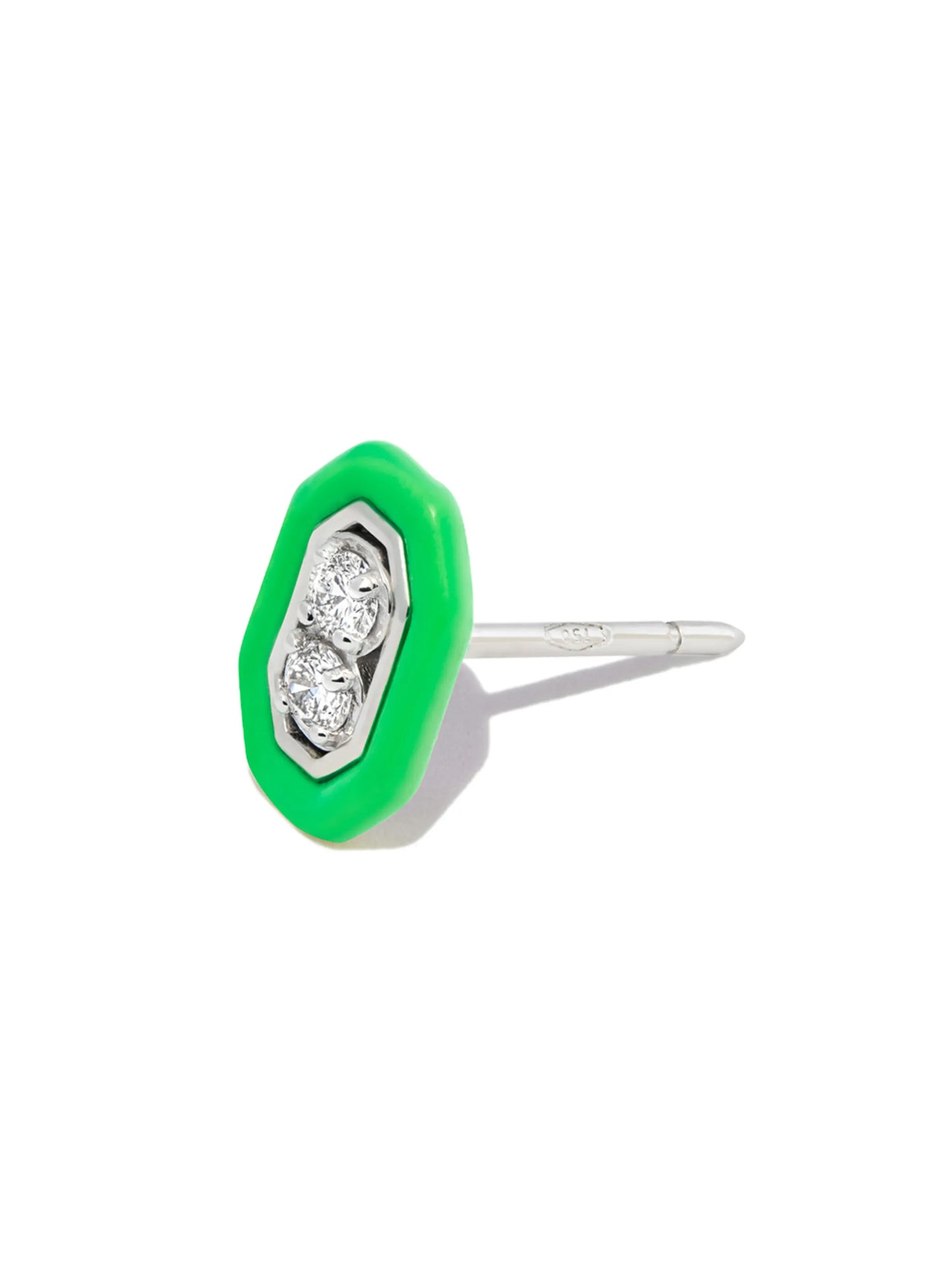 18kt white gold Roma diamond stud earring