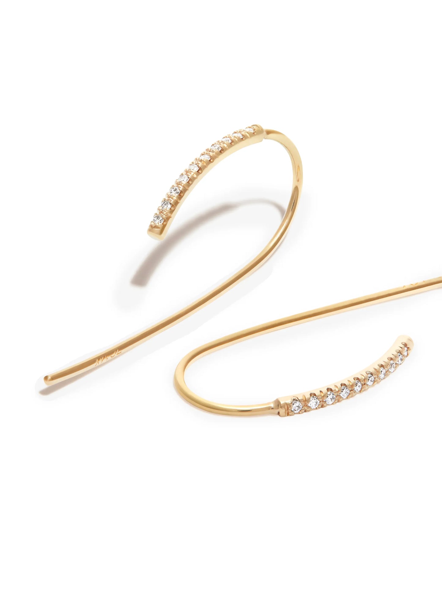 14kt yellow gold diamond earrings