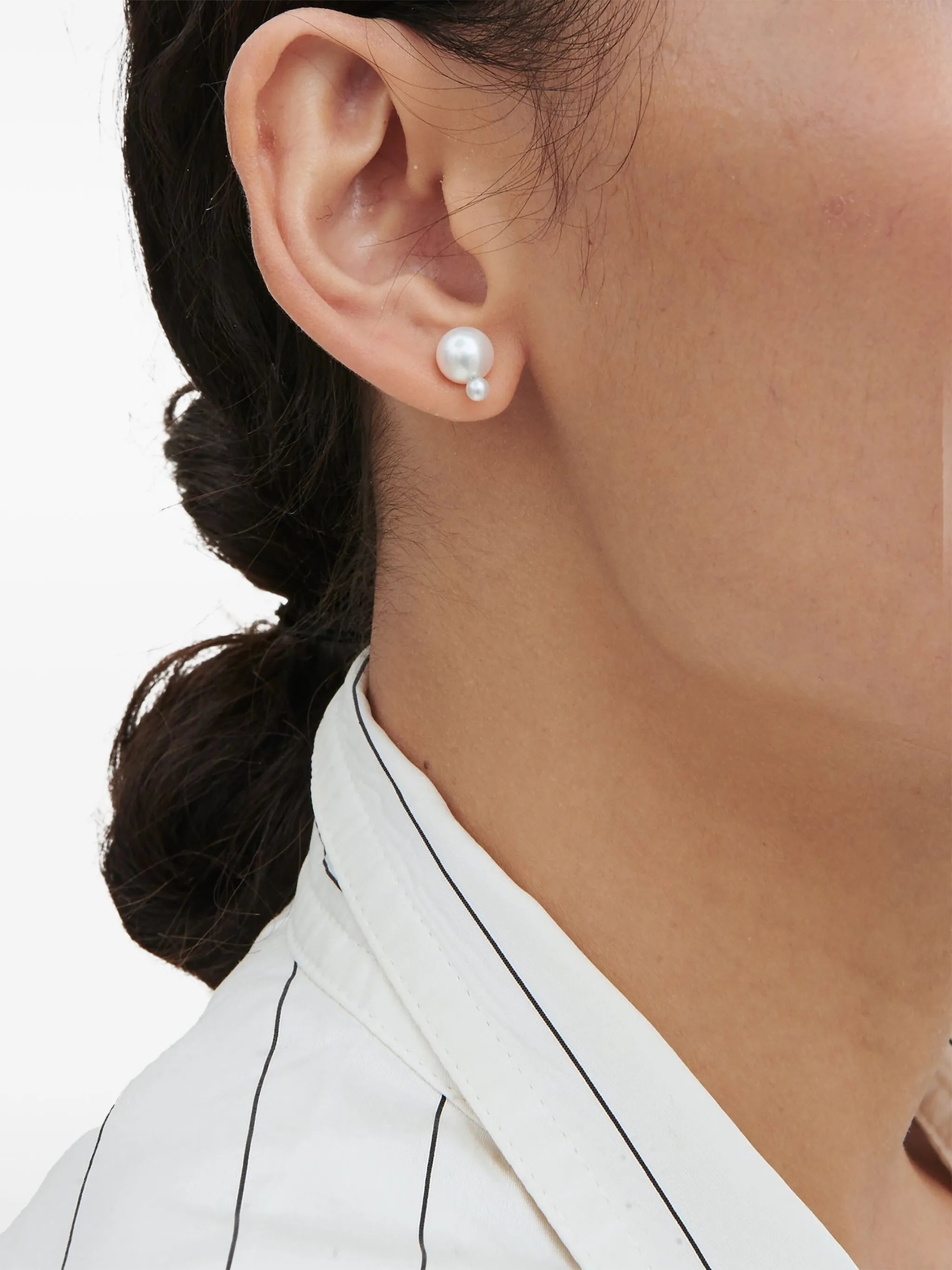 14kt yellow gold Babylon pearl earring
