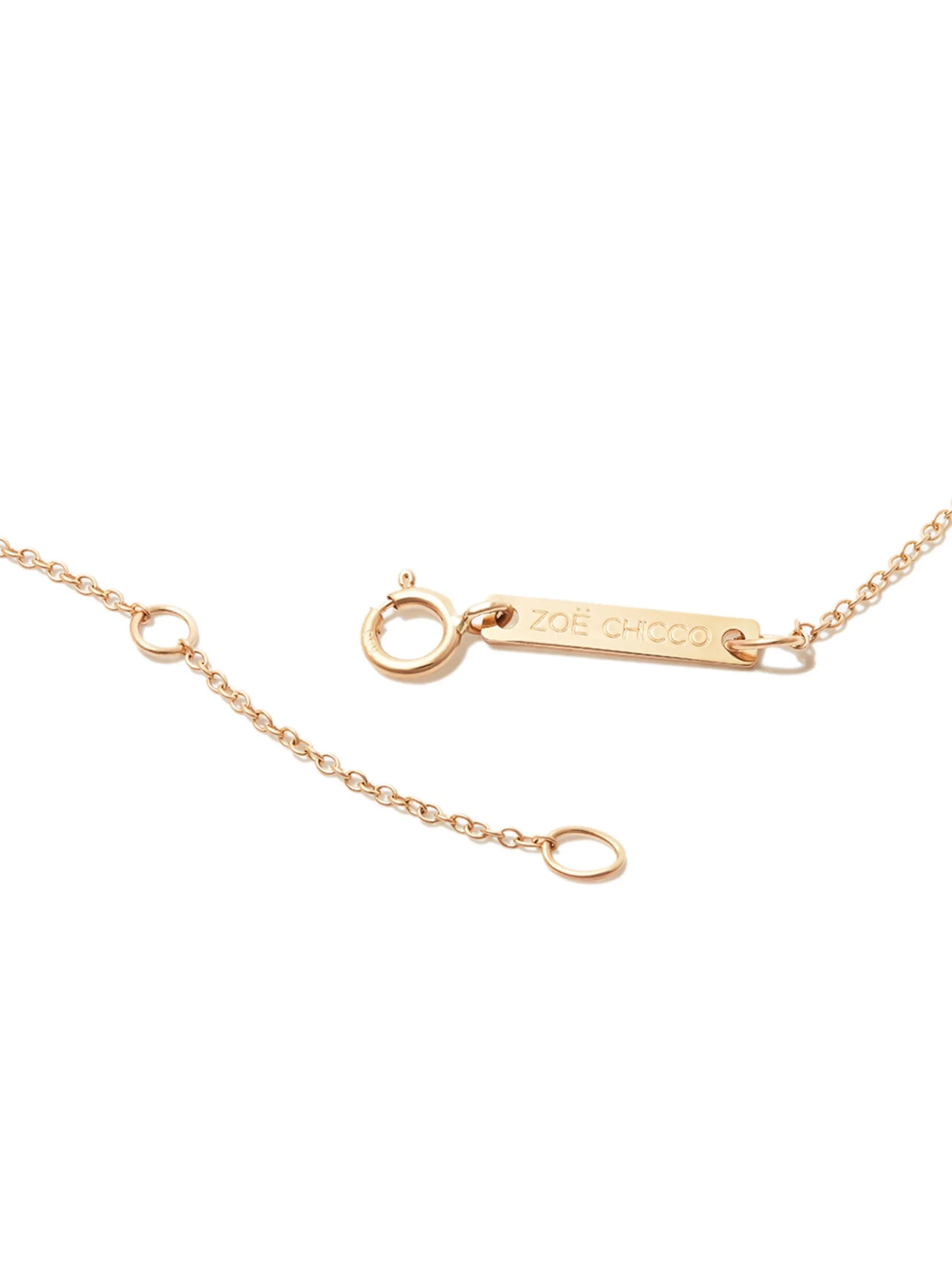 14kt yellow gold diamond bar necklace