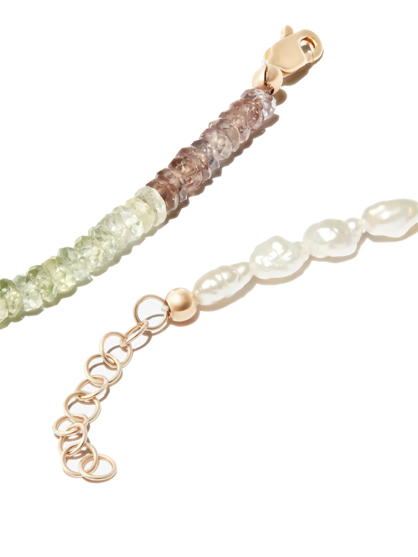 14kt yellow gold Can't Decide sapphire and pearl necklace