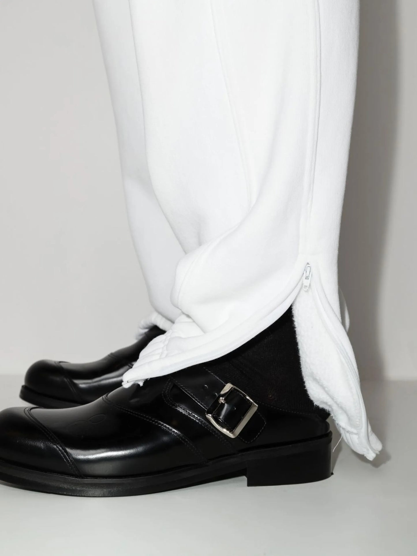 jersey-fleece oversized track pants