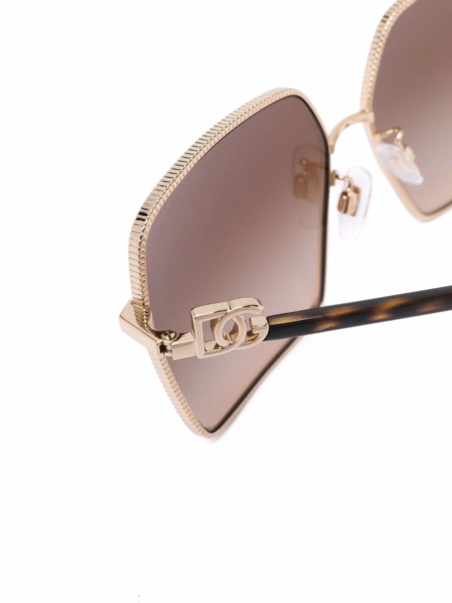 Gros grain square-frame sunglasses