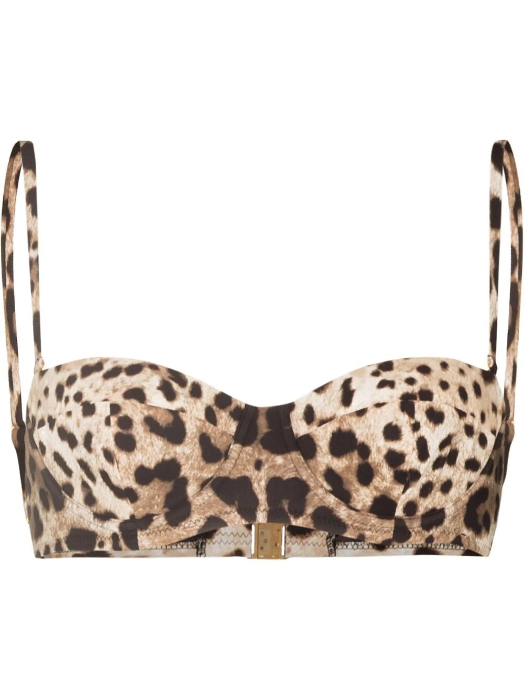 leopard-print bikini top