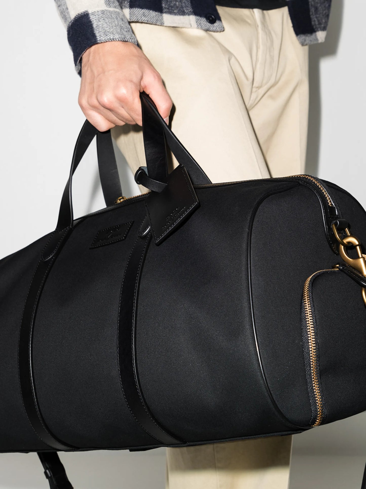 logo-patch canvas holdall