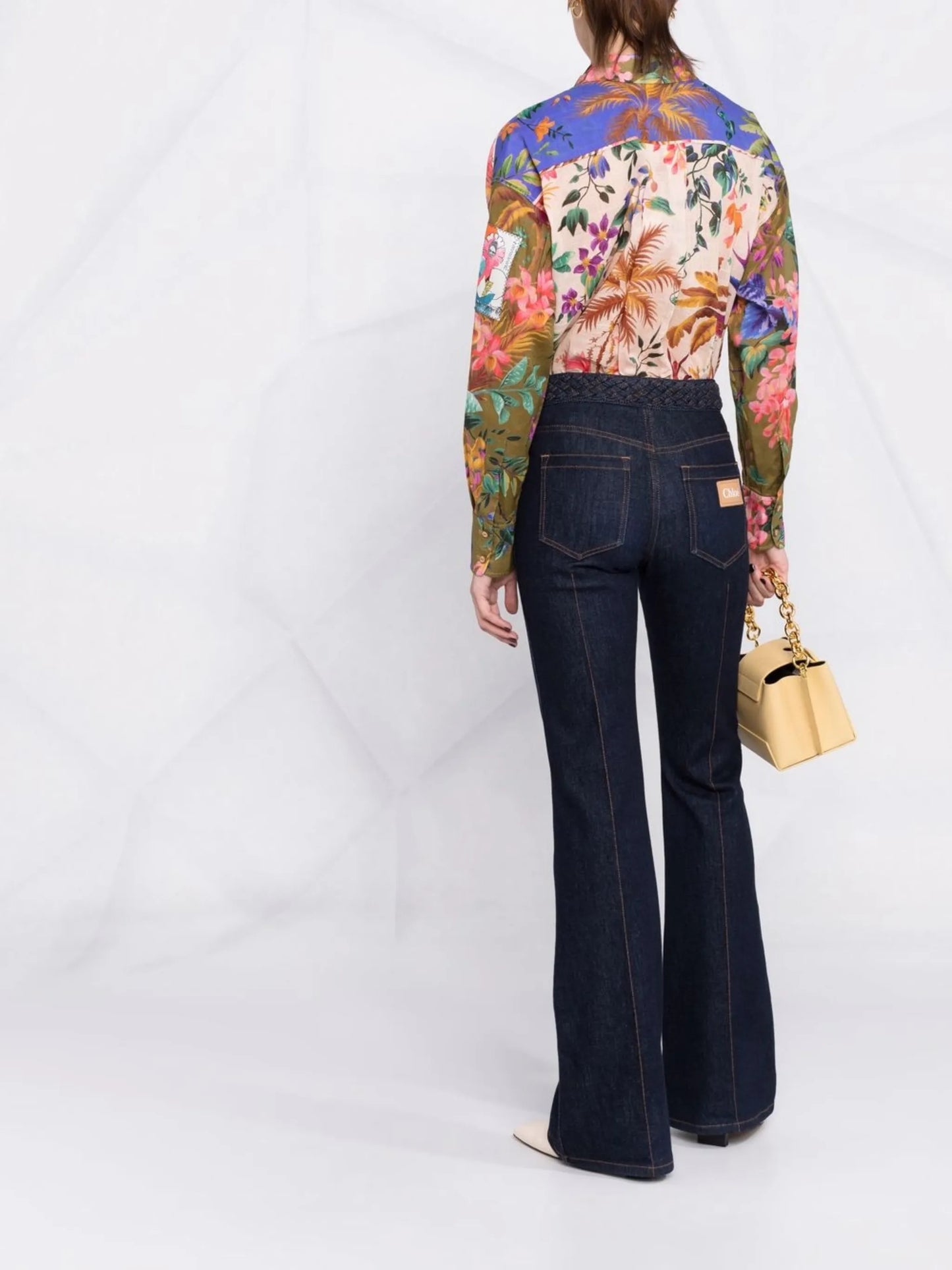 Tropicana print buttoned blouse