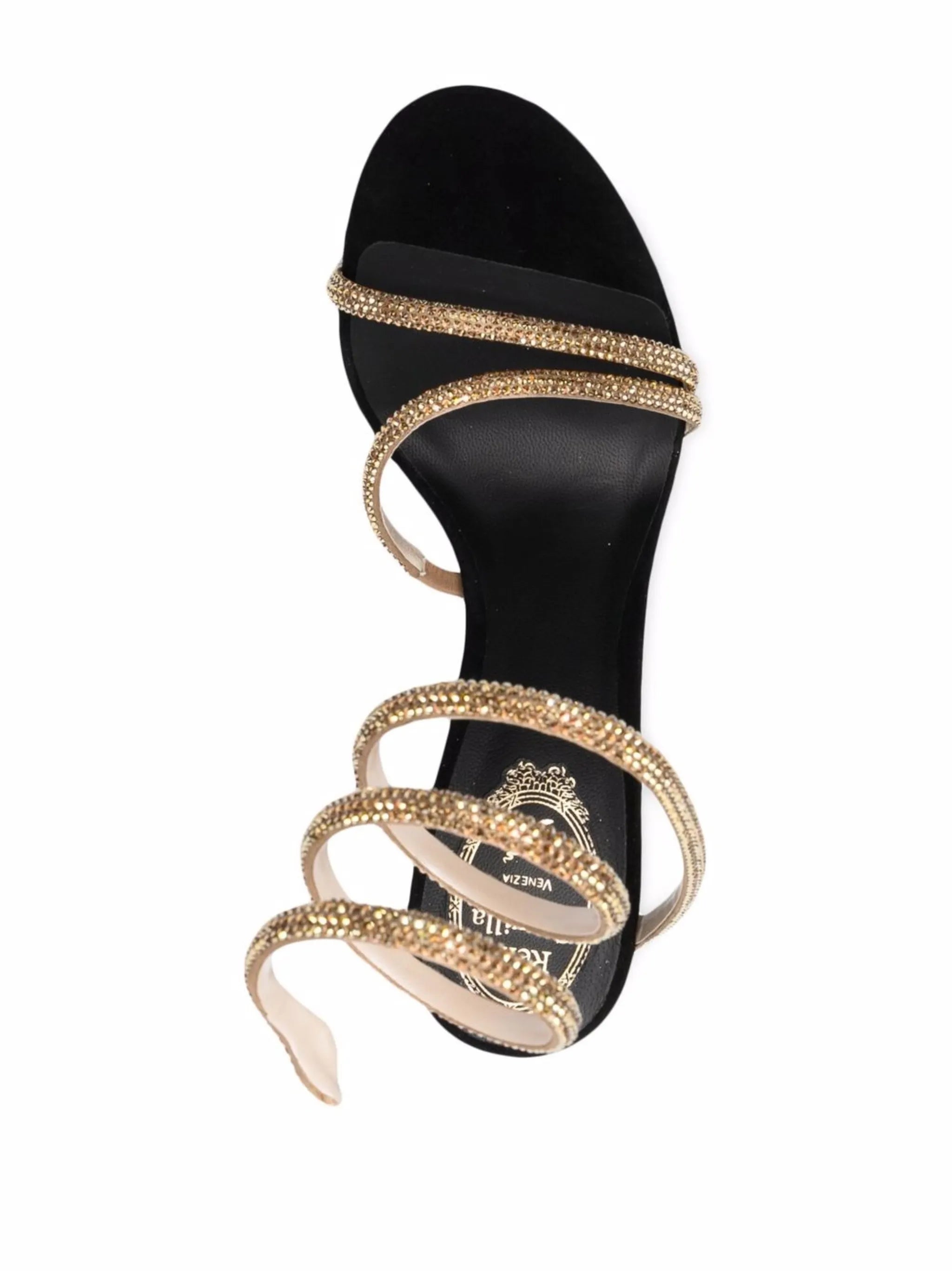 Margot 120mm jewelled snake sandals