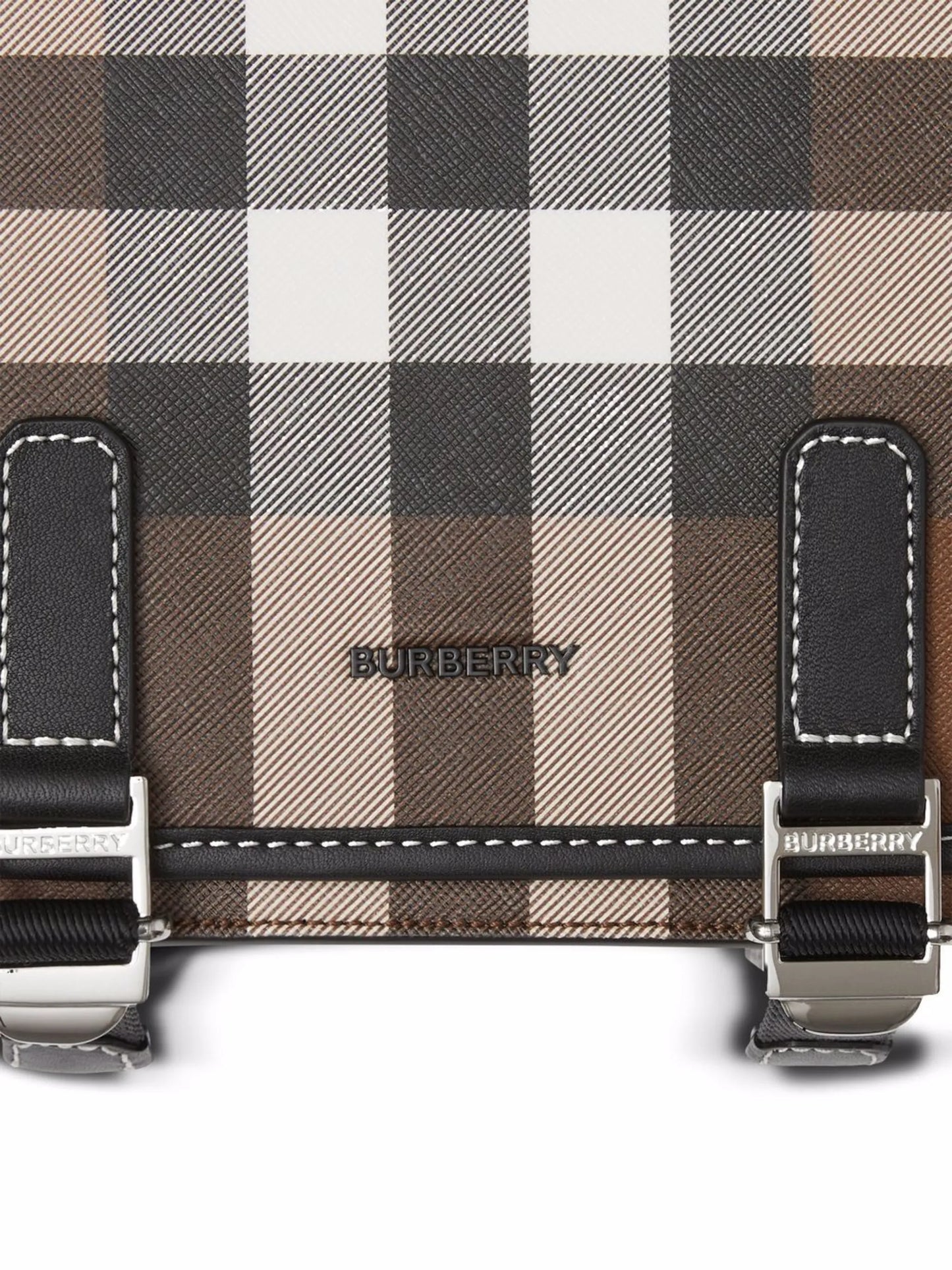 check-print messenger bag