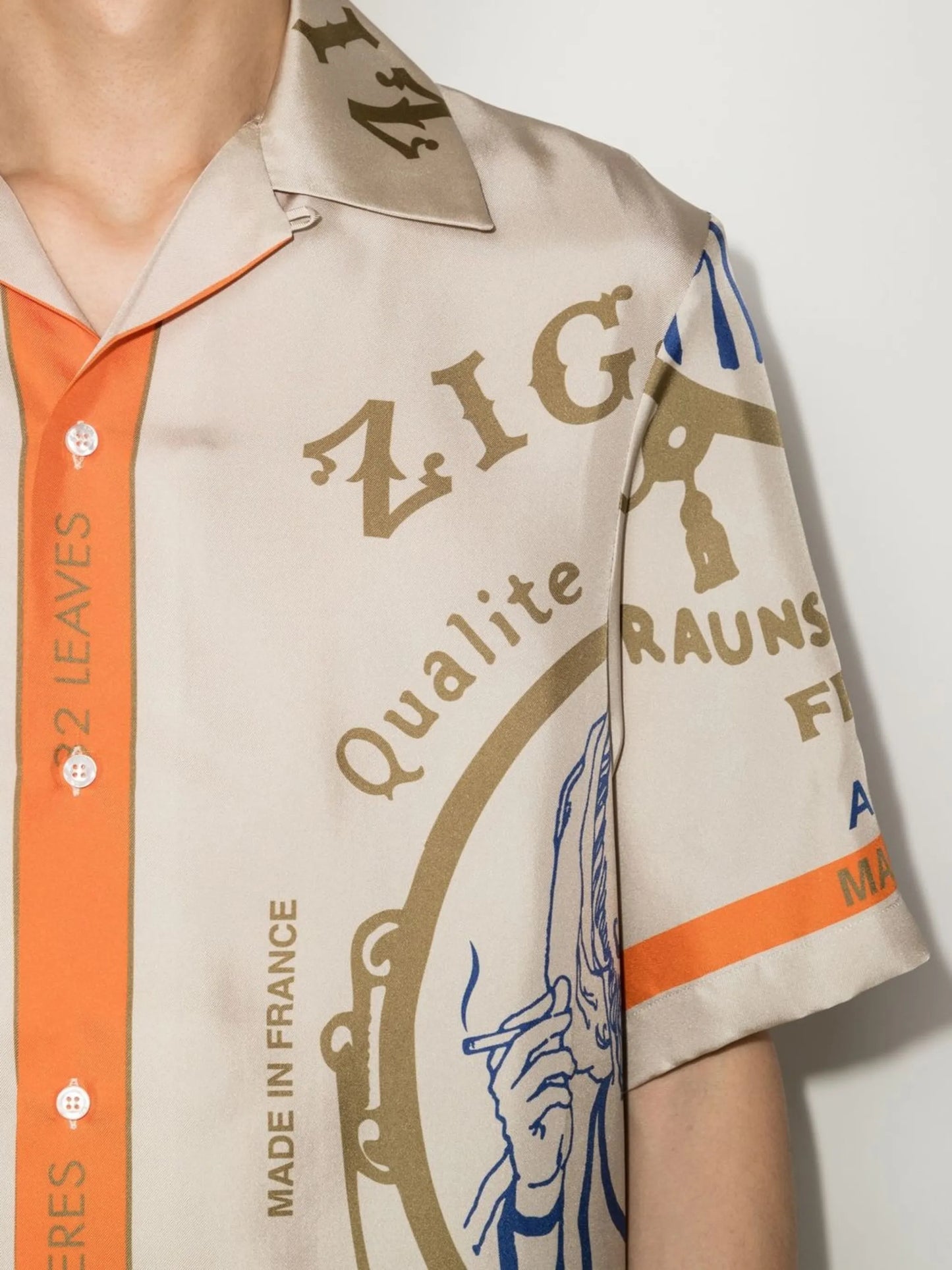 x Zig-Zag graphic-print silk shirt