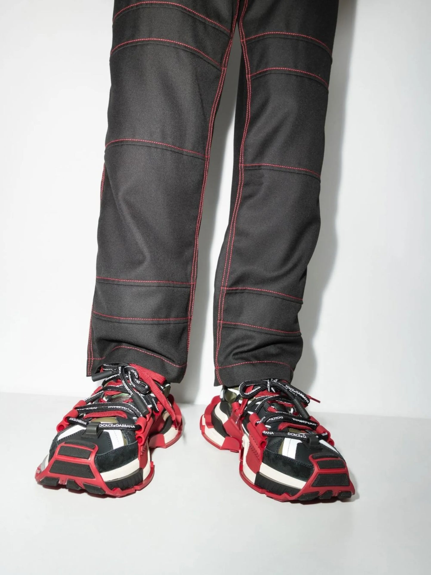 Space panelled low-top sneakers