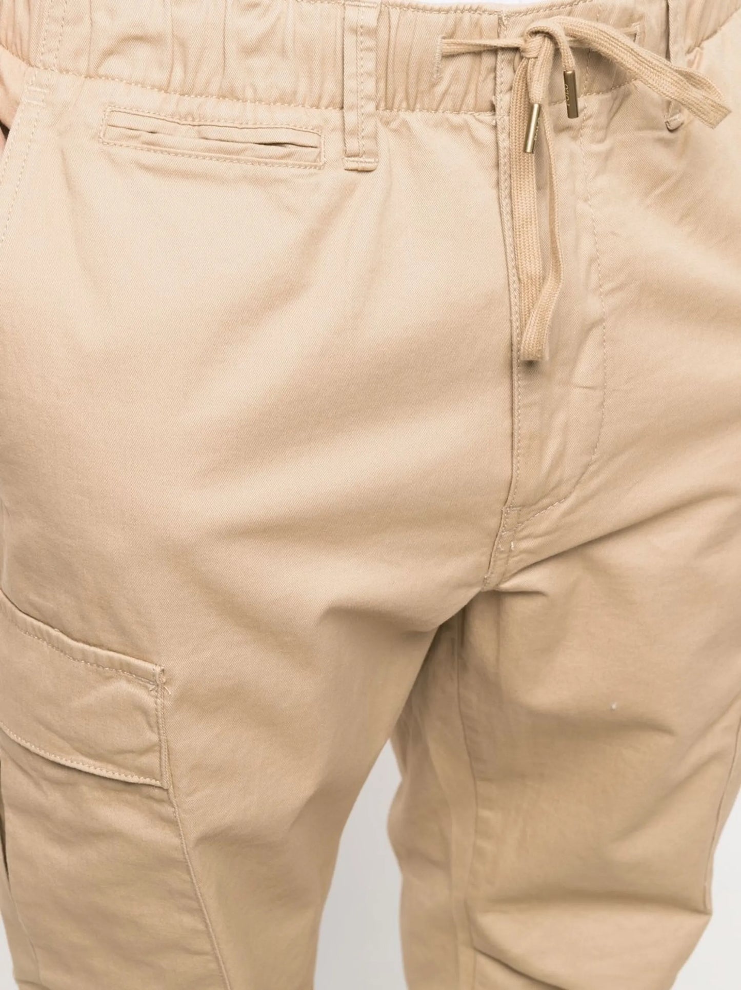 drawstring-waist cargo trousers