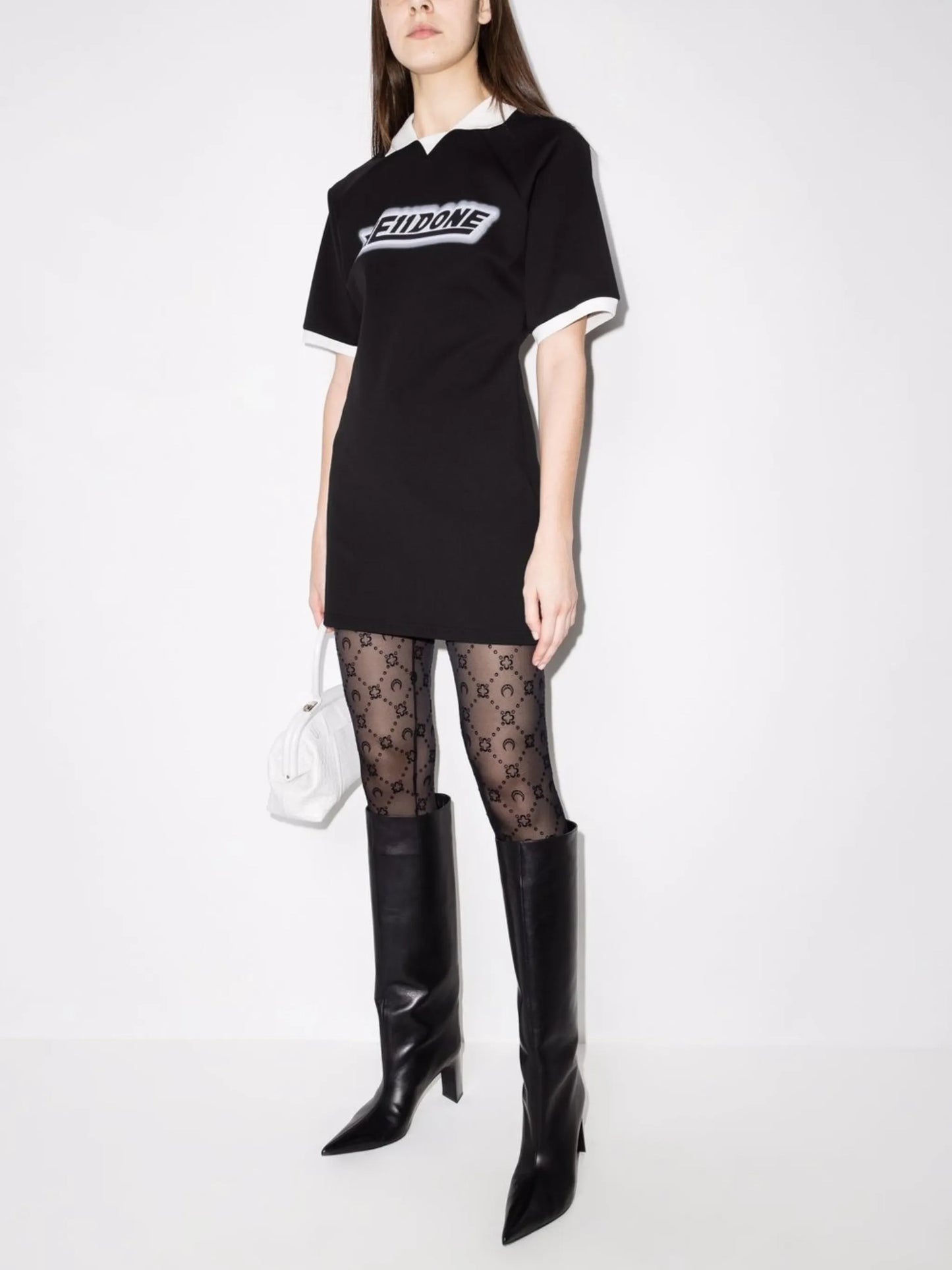 logo-print mini dress