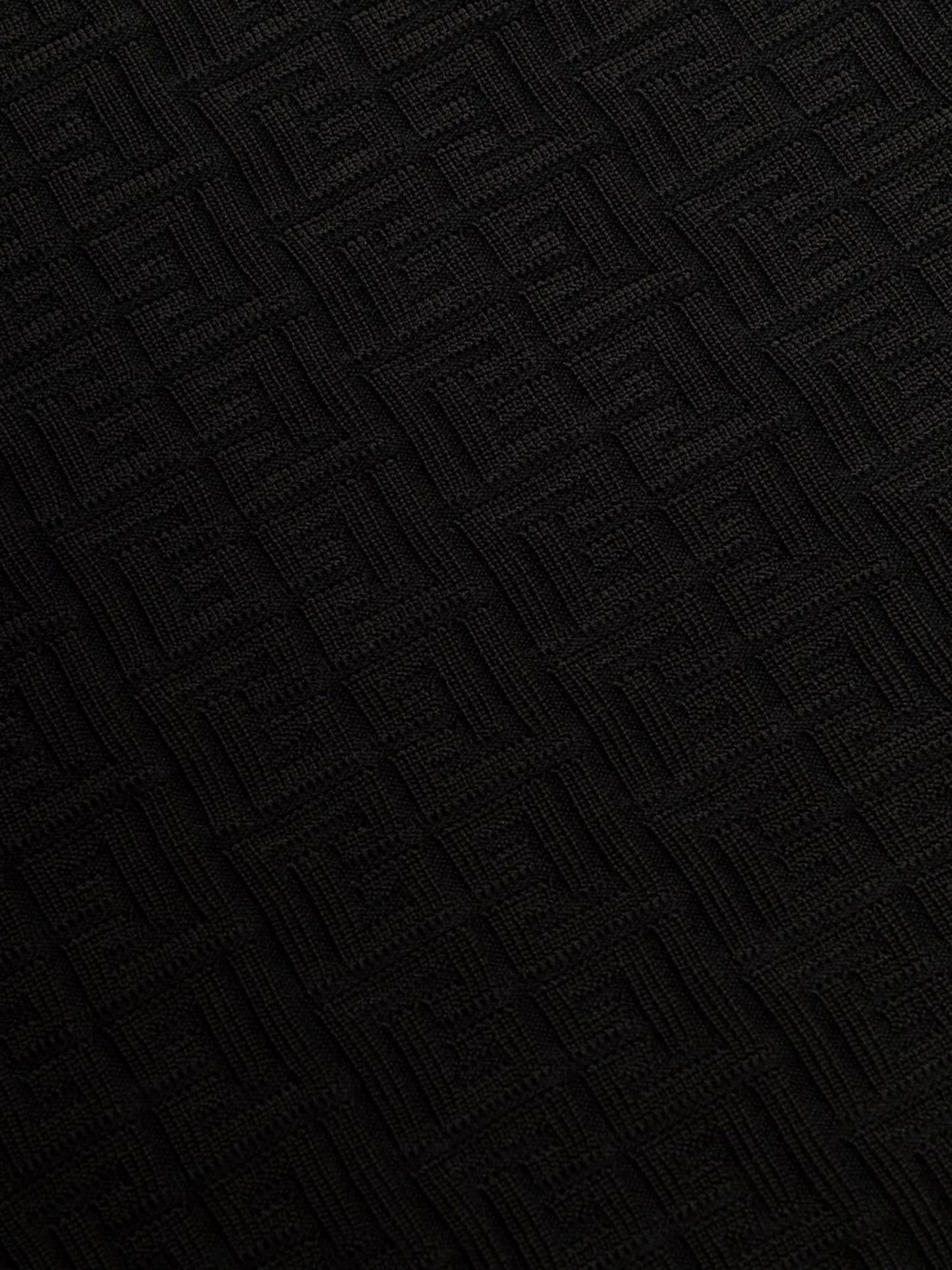 textured-knit monogram minidress