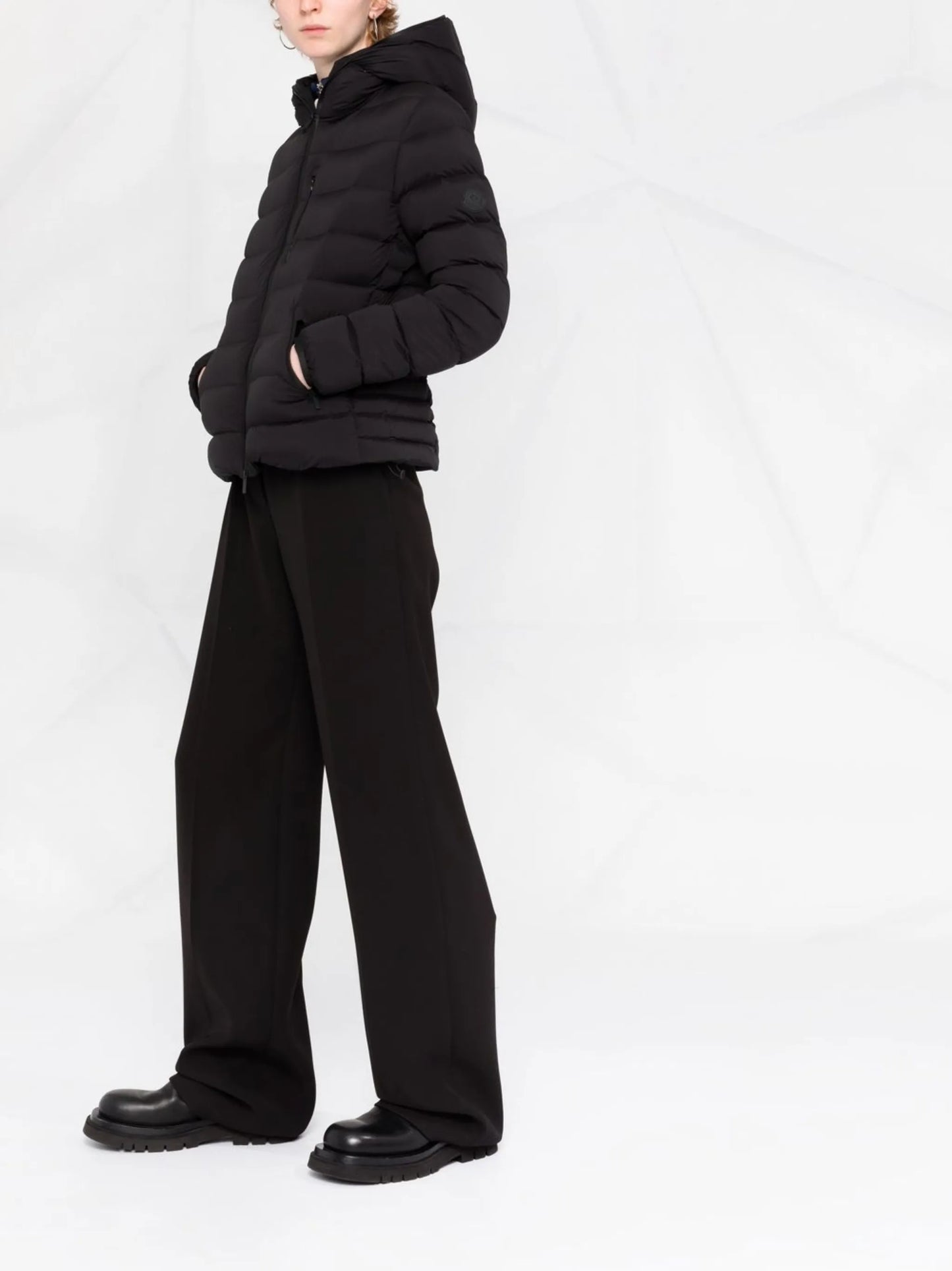 logo-patch padded jacket
