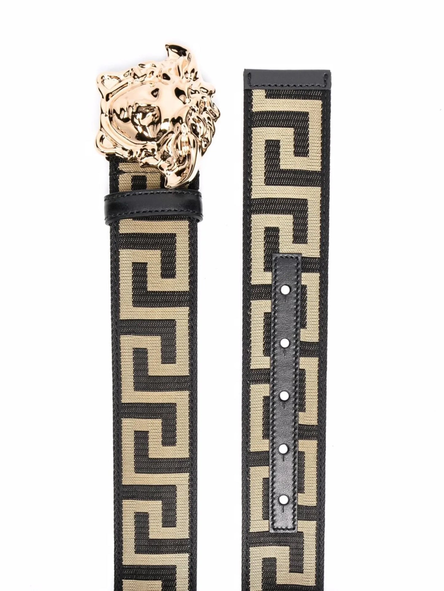 Medusa-head leather belt