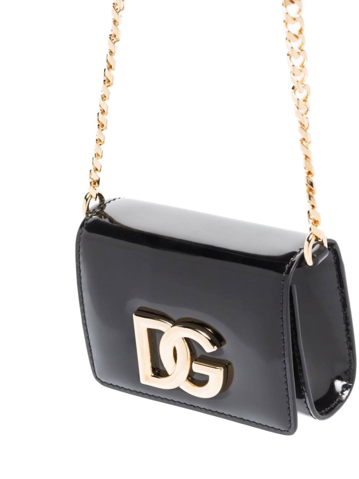 micro DG-logo leather crossbody bag