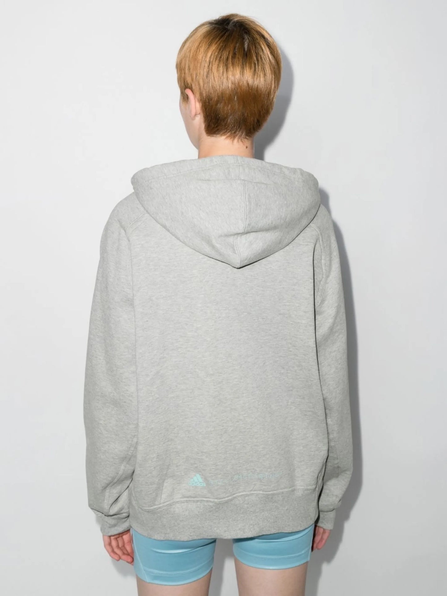 logo-print zip-up hoodie