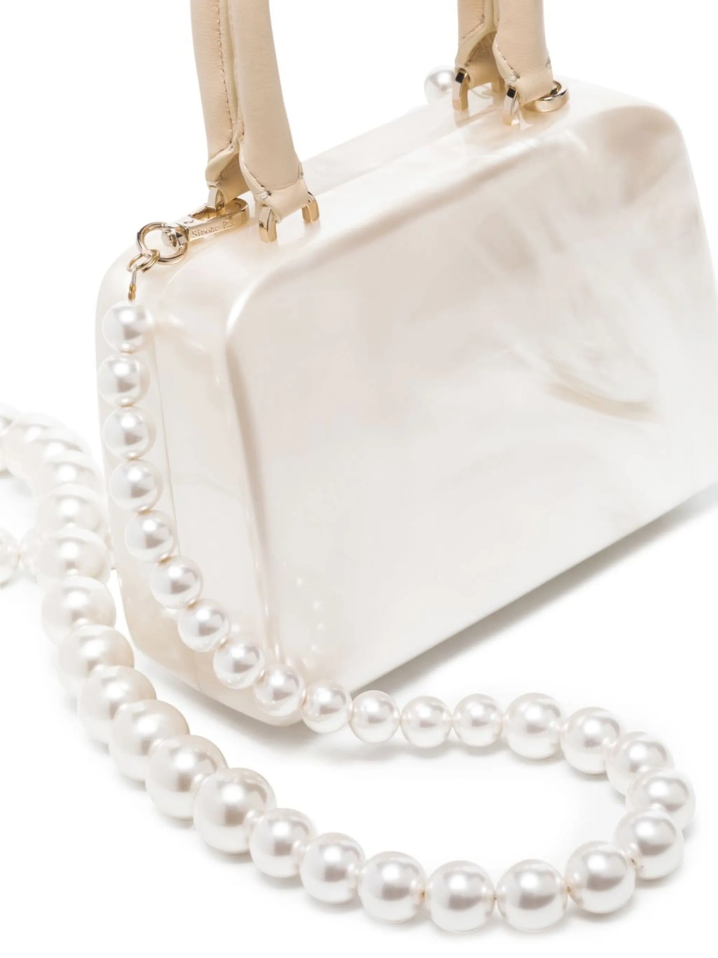 mini pearl-effect case bag
