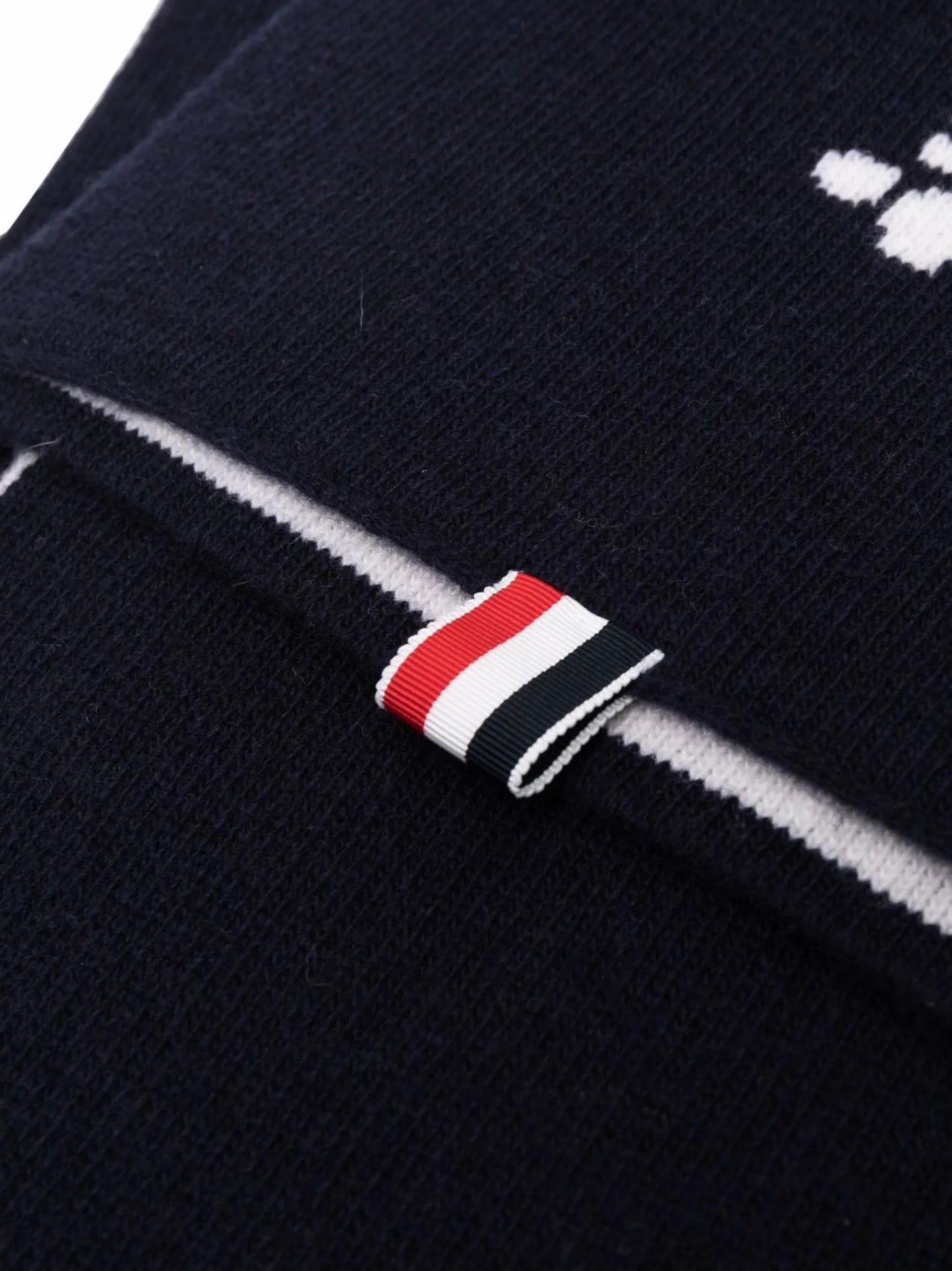 lobster intarsia-knit wool scarf