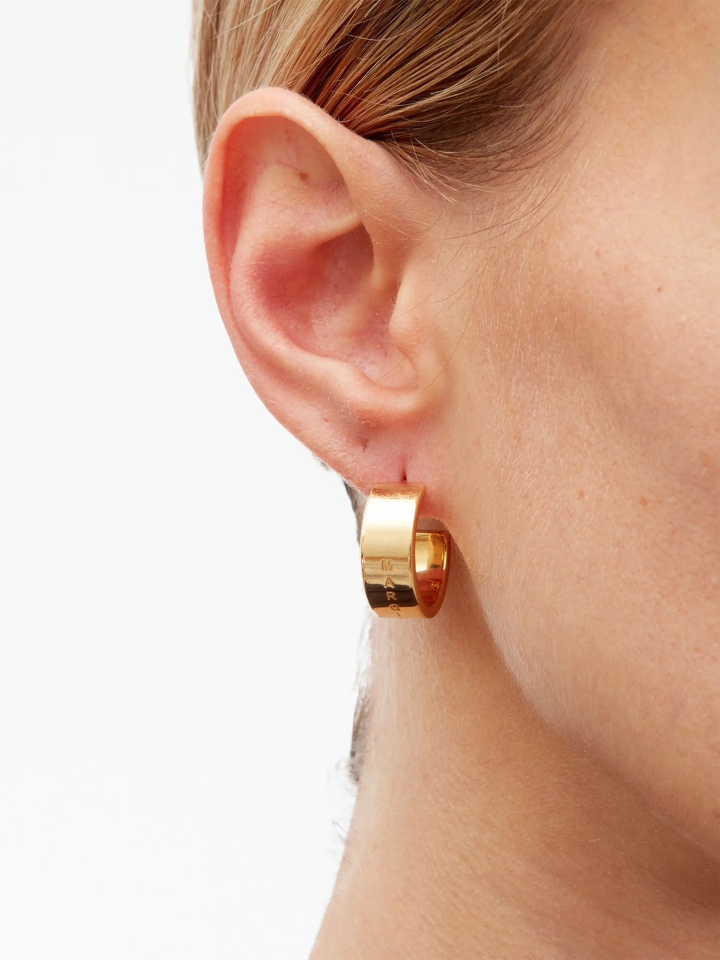 Minimal engraved hoop earrings