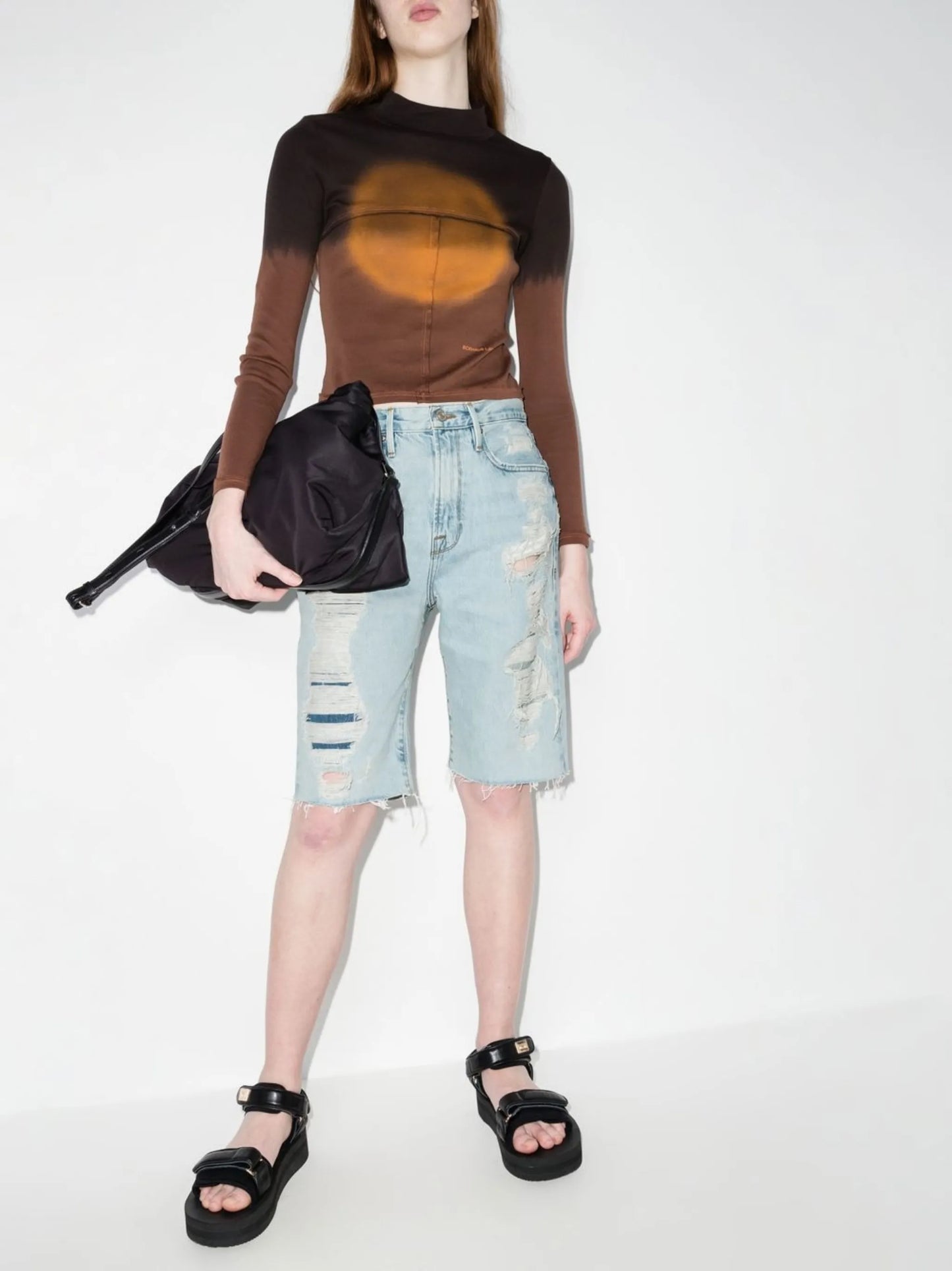 Le Vintage distressed bermuda shorts