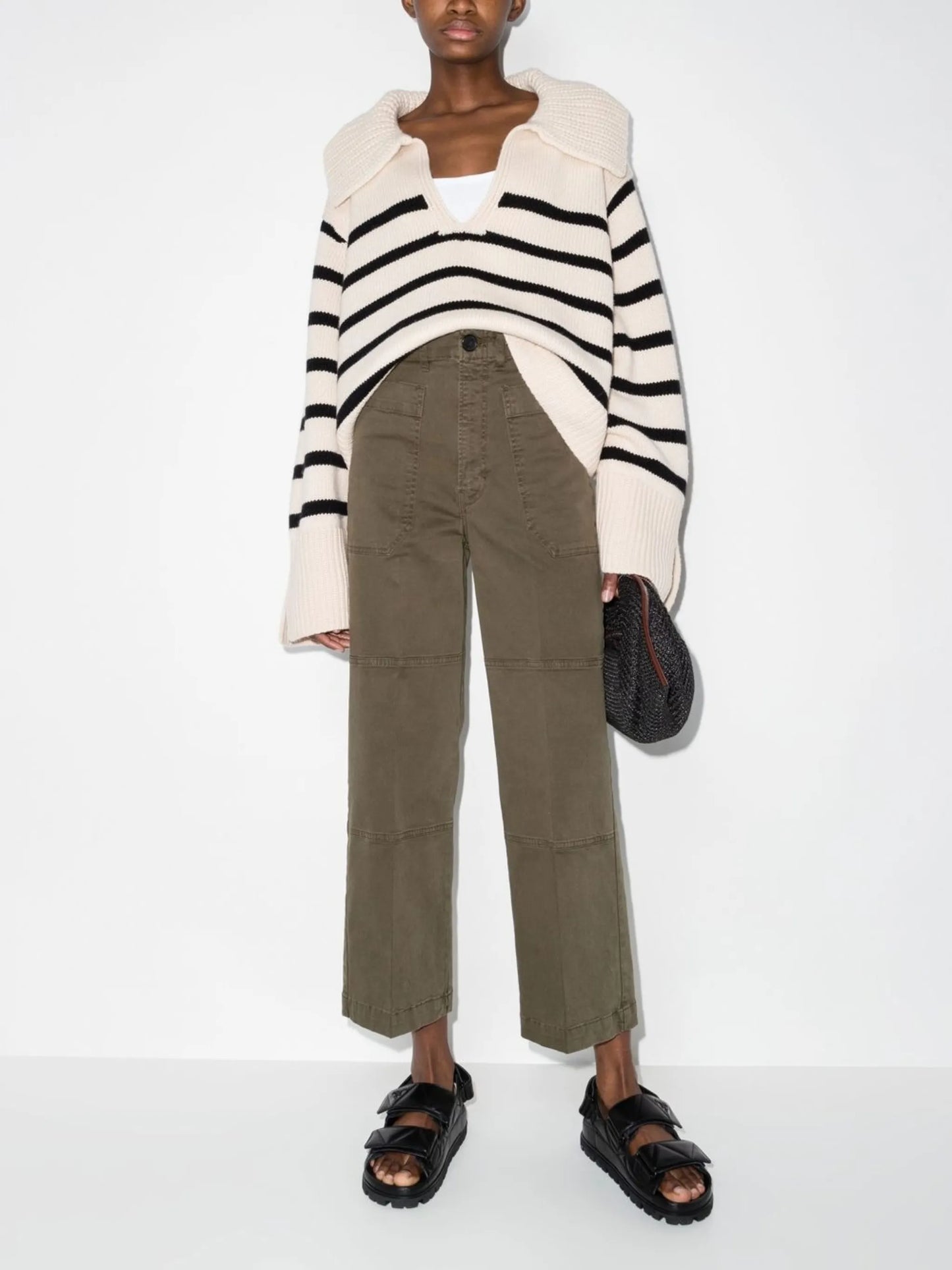 straight-leg utility trousers