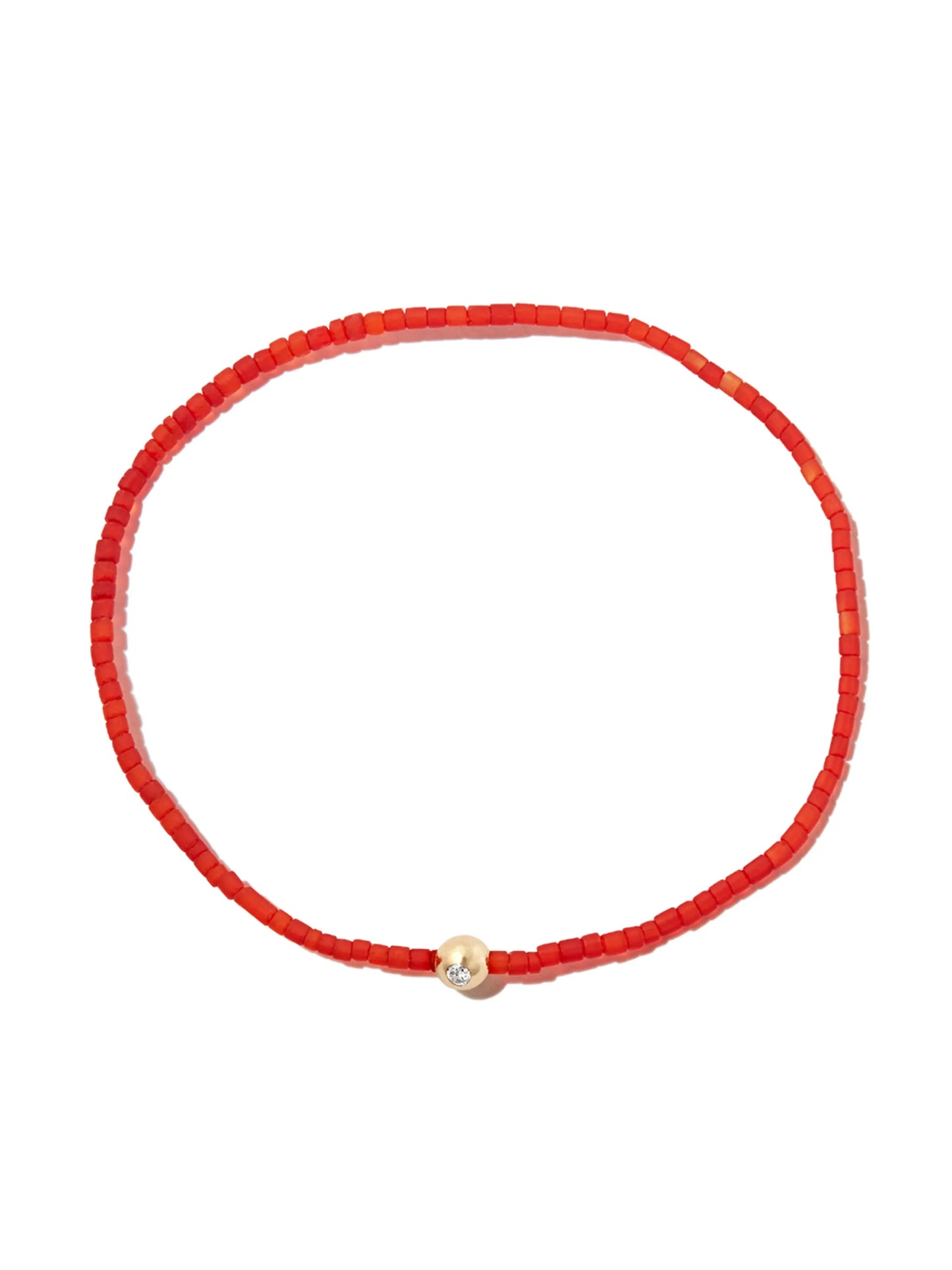 14kt yellow gold diamond beaded bracelet