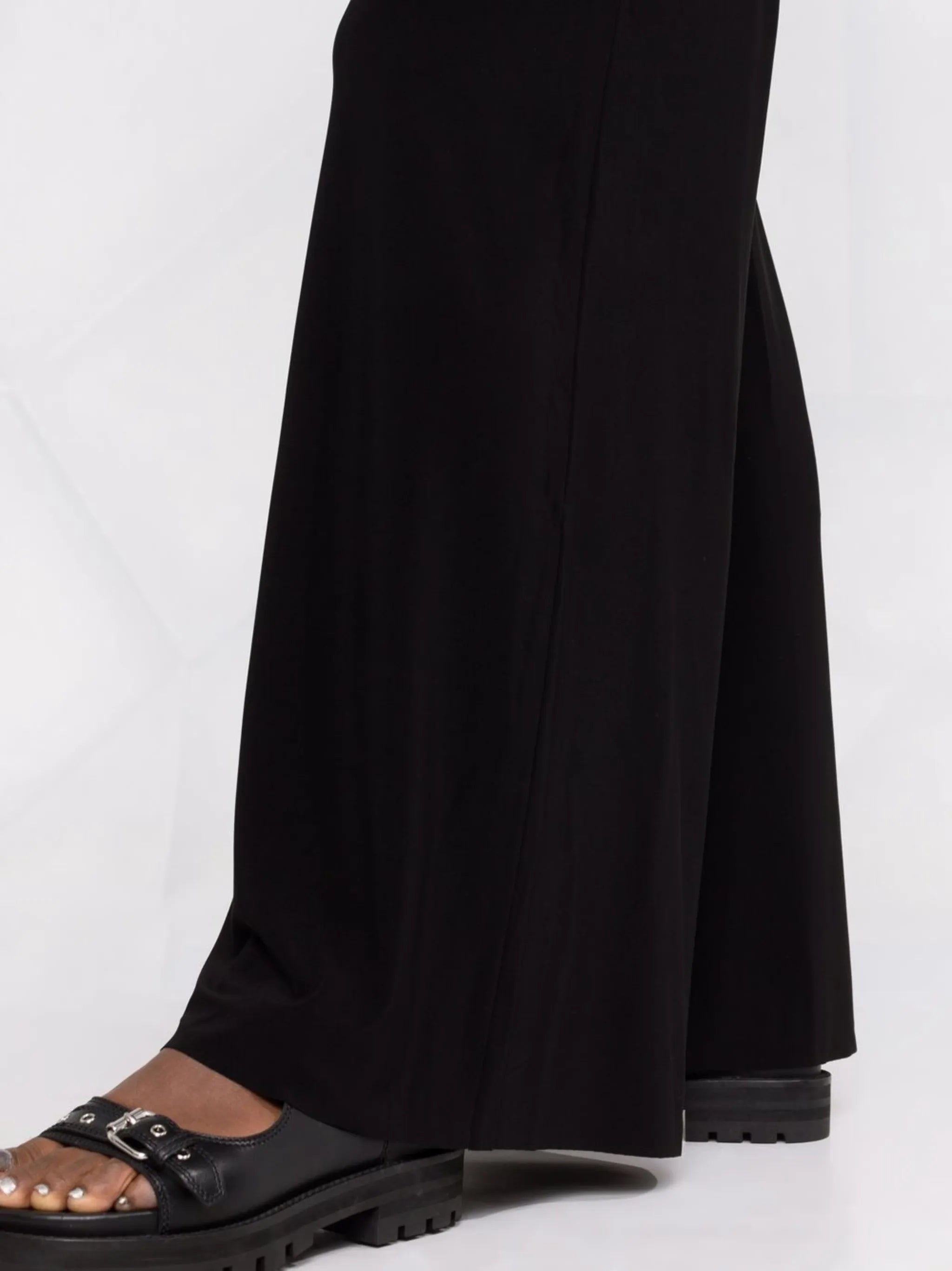 high-waisted wide-leg trousers