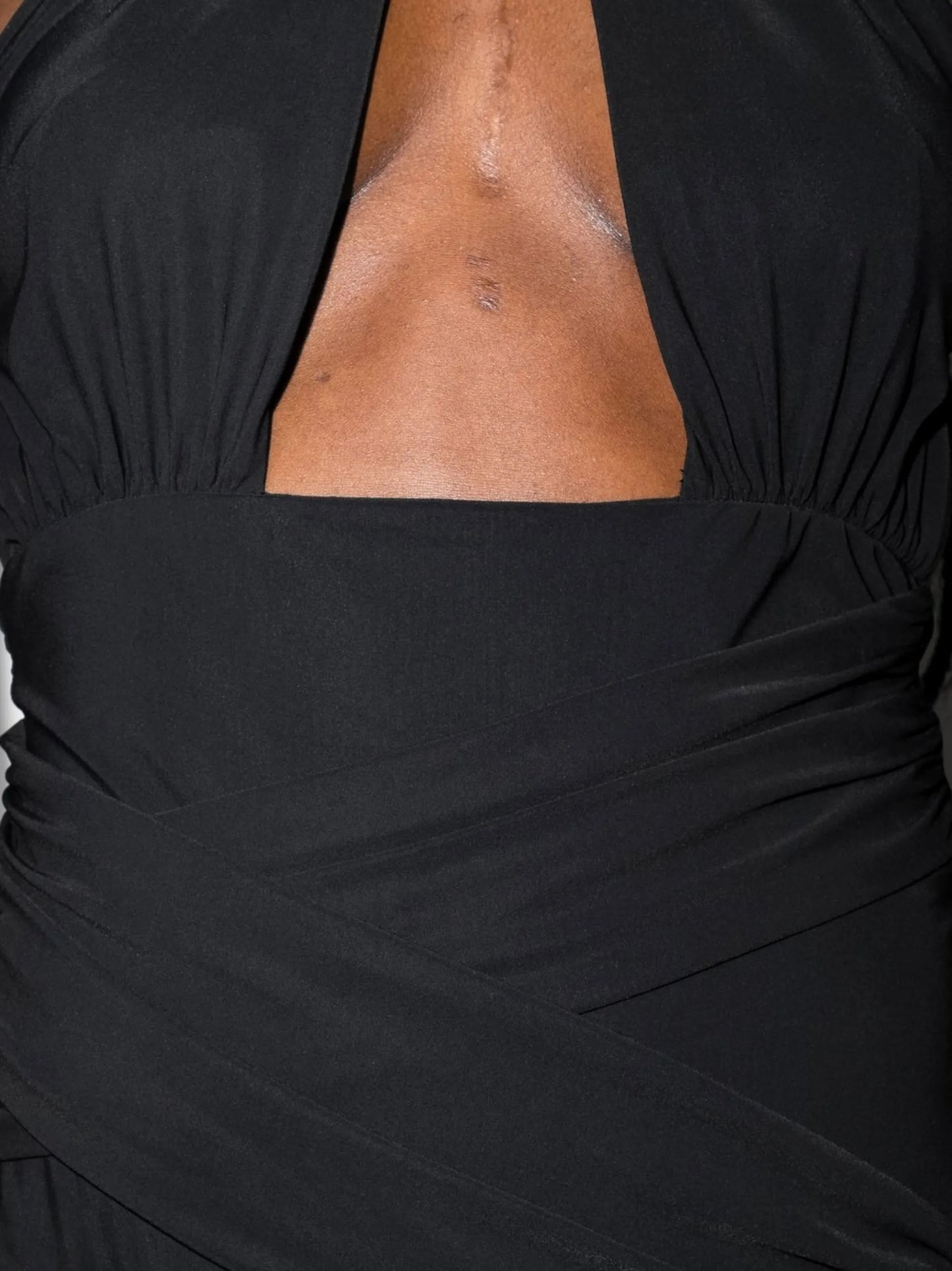 halterneck cut-out swimsuit