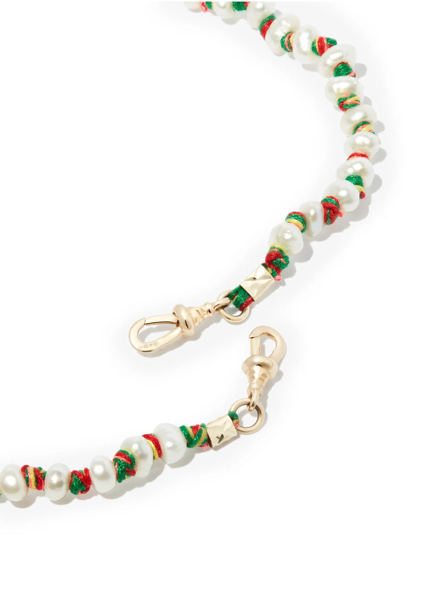 9kt yellow gold pearl necklace