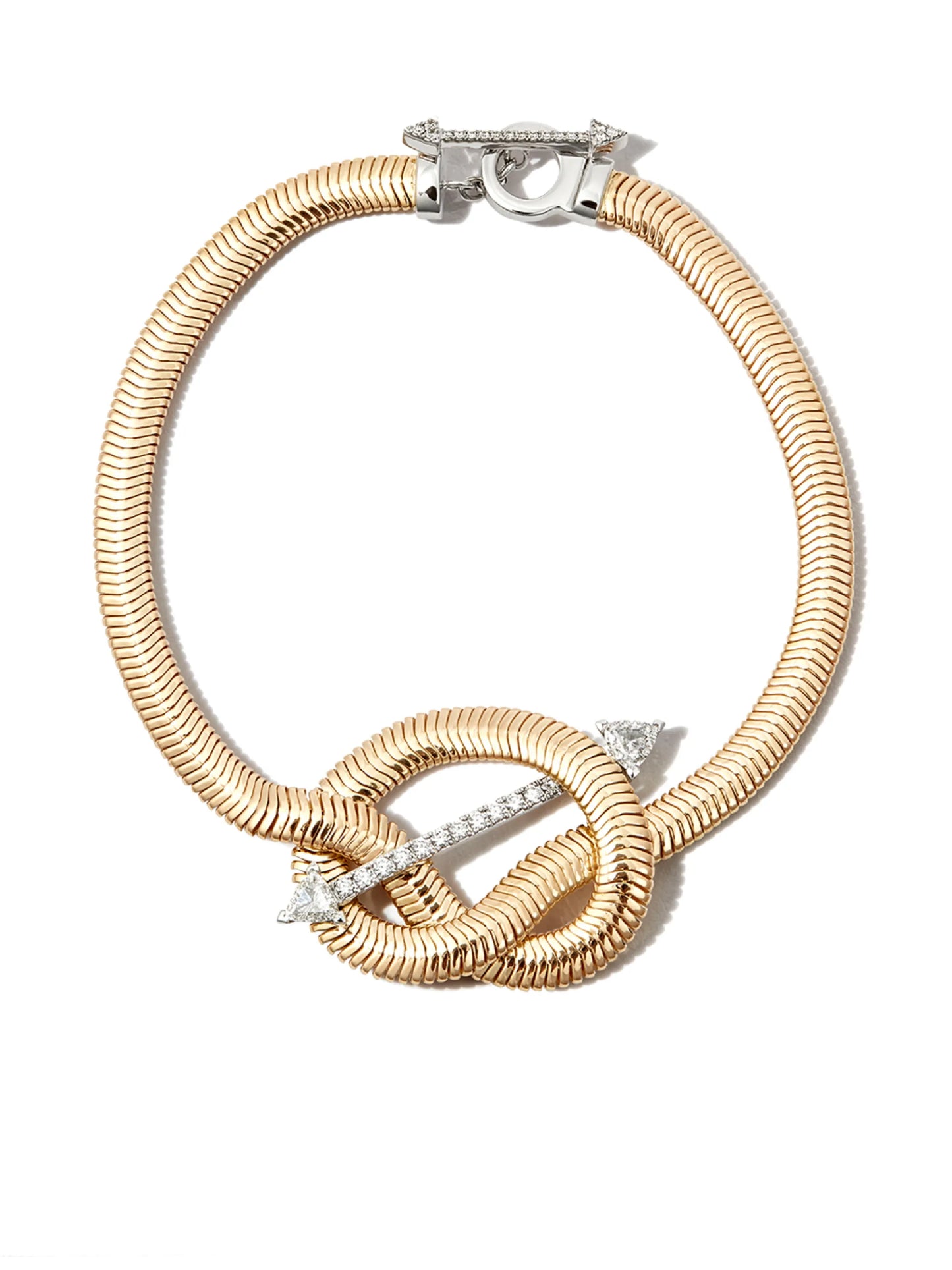 18kt yellow gold Feelings Knot diamond bracelet
