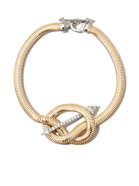 18kt yellow gold Feelings Knot diamond bracelet