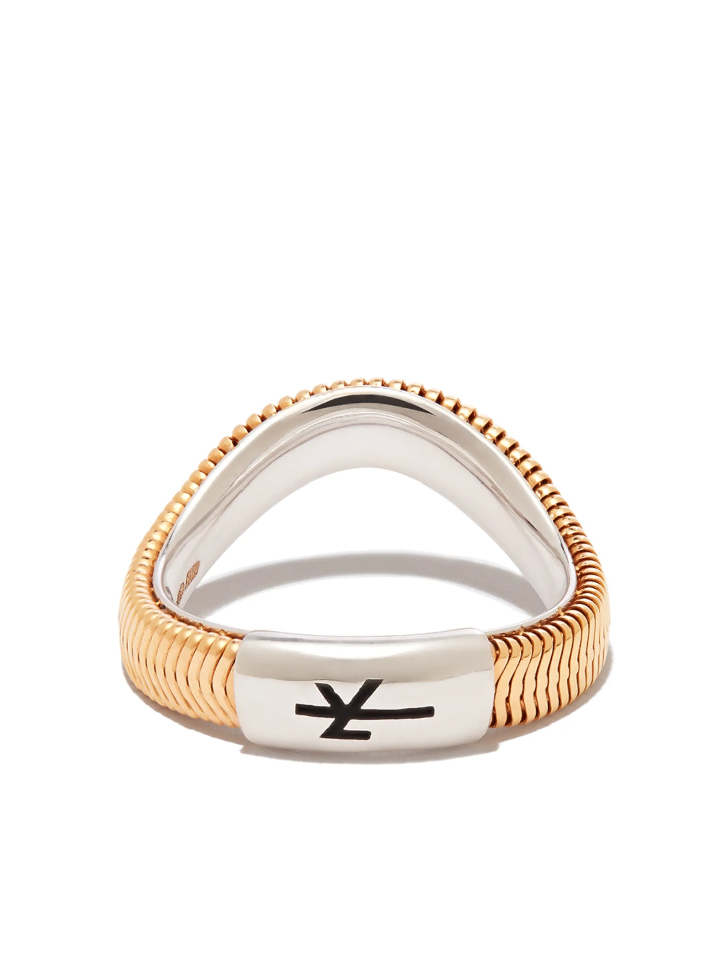 18kt yellow gold Feelings chain ring