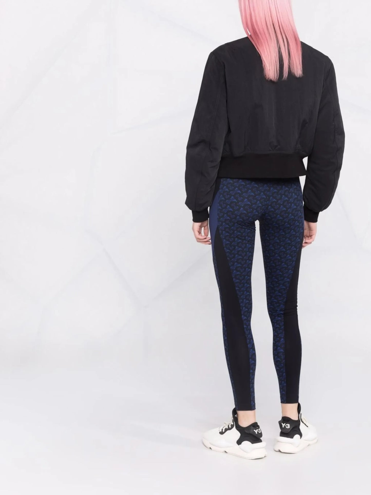 TB monogram-print high-waisted leggings
