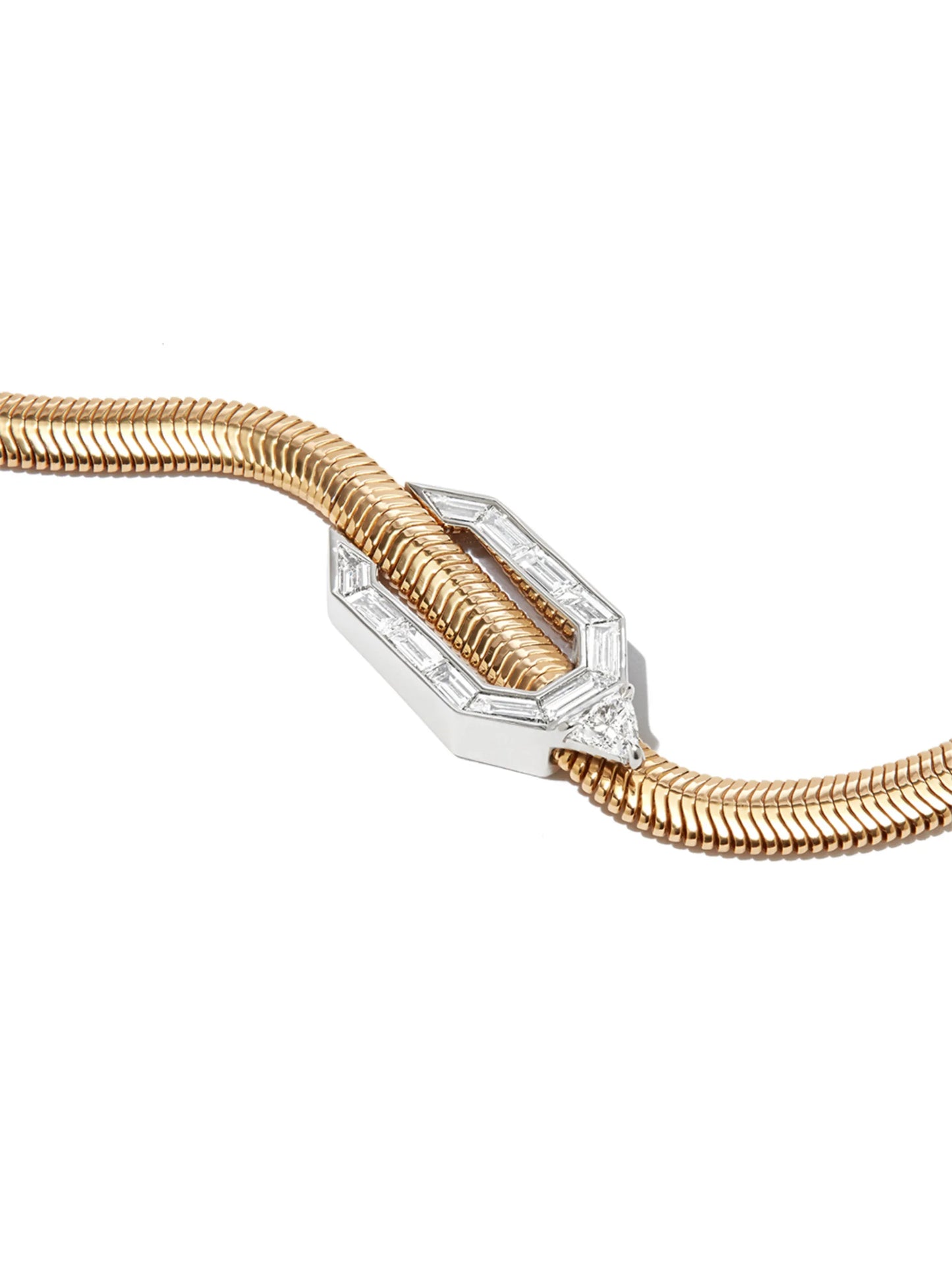 18kt yellow gold Feelings diamond necklace