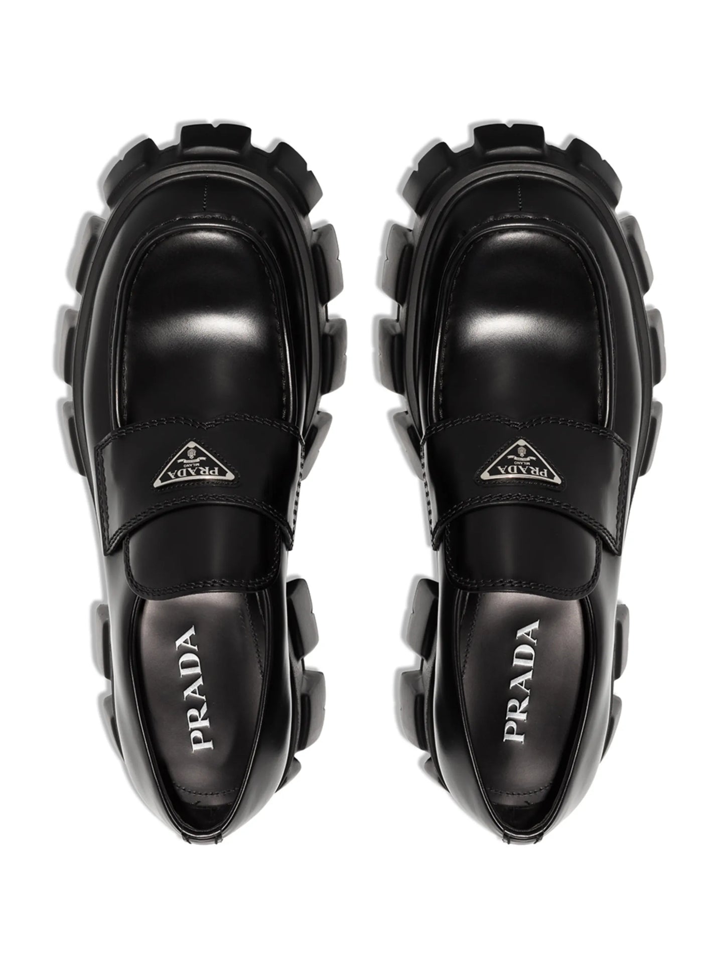 Monolith brushed leather loafers