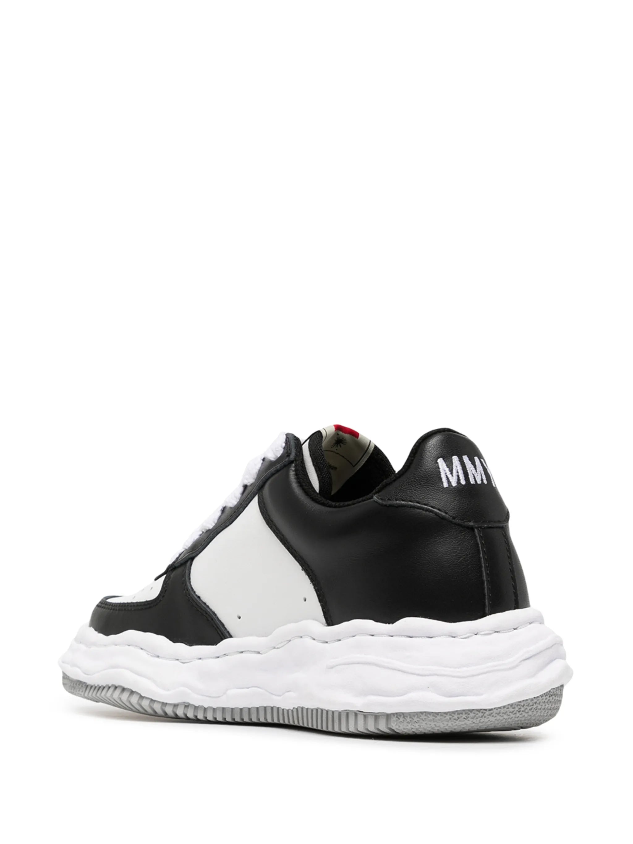 Wayne two-tone leather sneakers