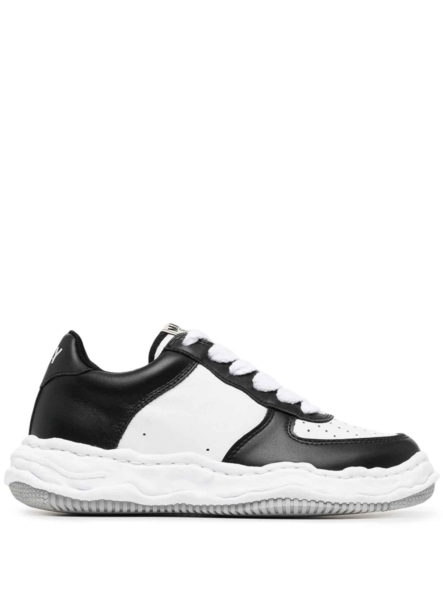 Wayne two-tone leather sneakers