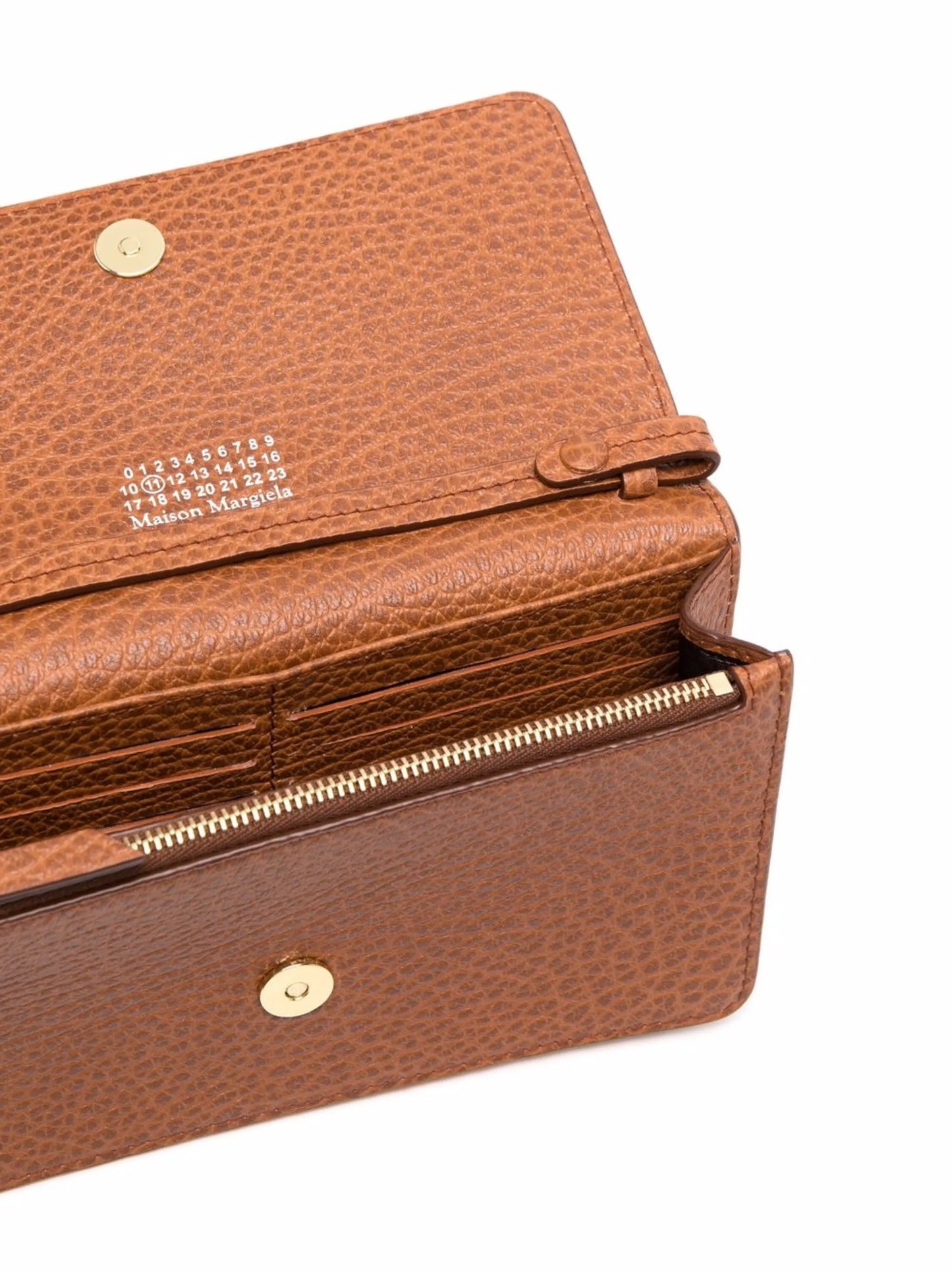 four-stitch leather wallet-on-chain